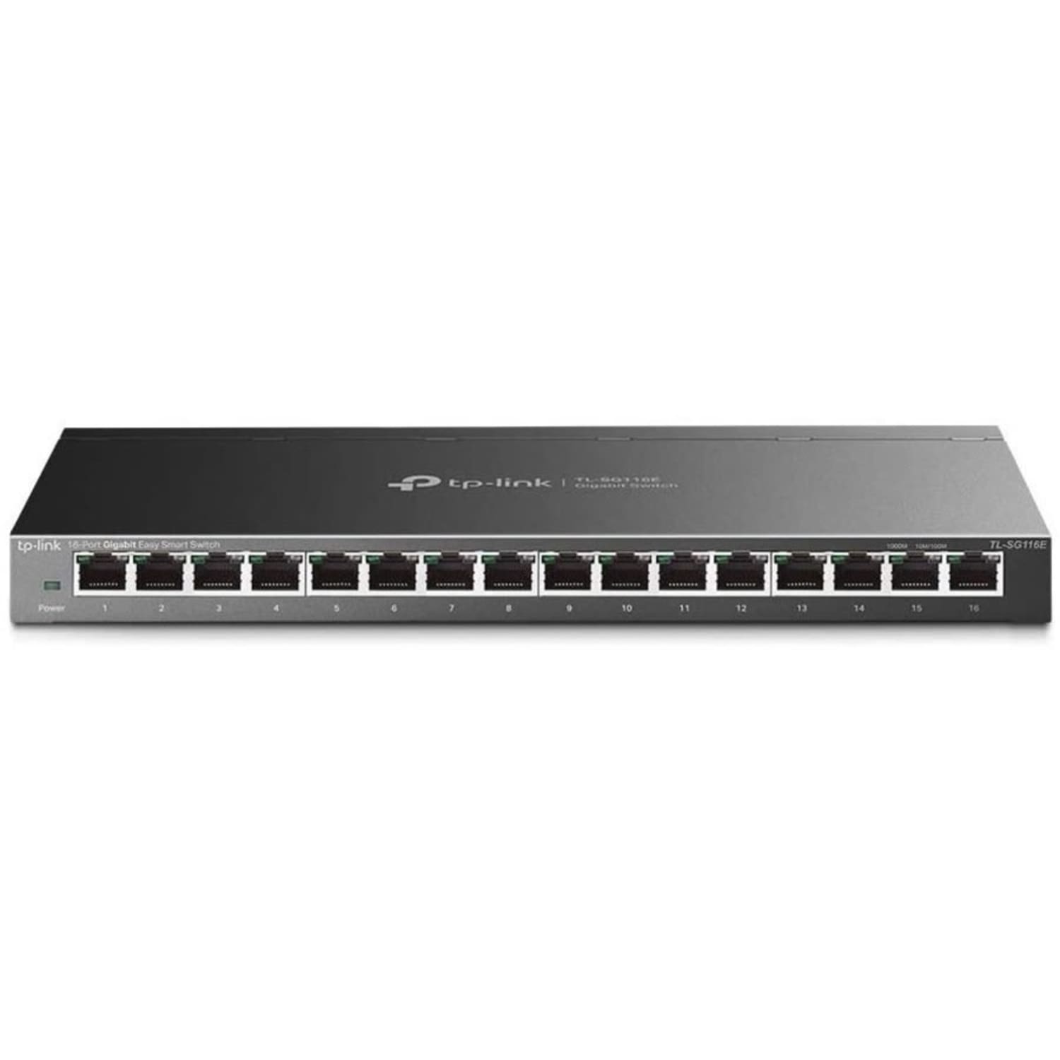 TP-Link TL-SG116E - 16-Port Gigabit Easy Smart Switch - Plug & Play - Desktop/Wall-Mount - Sturdy Metal w/ Shielded Ports - TLSG116E
