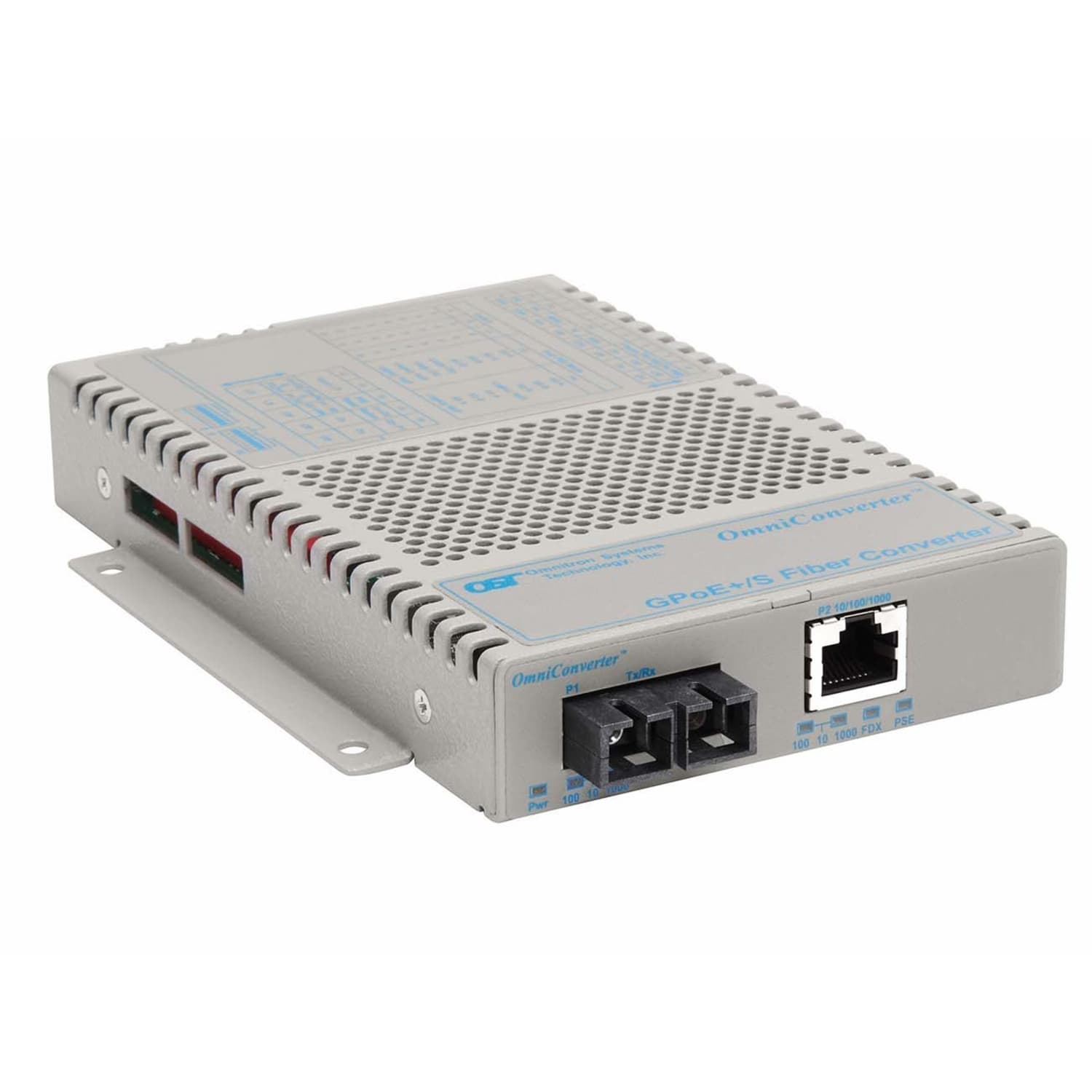 OmniConverter 10/100/1000 PoE+ Gigabit Ethernet Fiber Media Converter Switch RJ45 SC Single-Mode 12km Wide Temp, 9423111W - Image 3