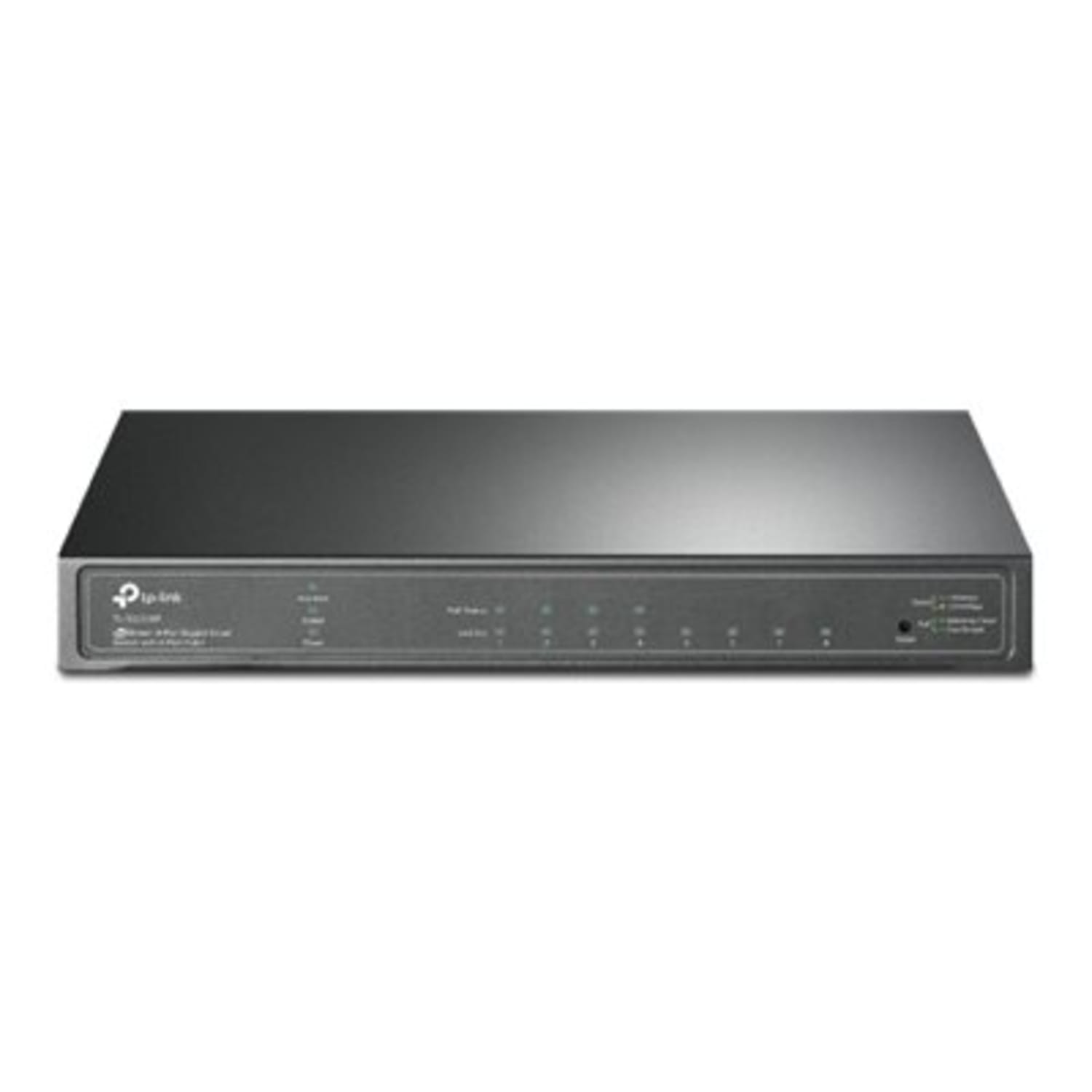 TP-Link 8-Port Gigabit Desktop/Rackmount Switch with 8-Port PoE+ - 8 Ports - Gigabit Ethernet - 1000Bas - TLSG1008MP