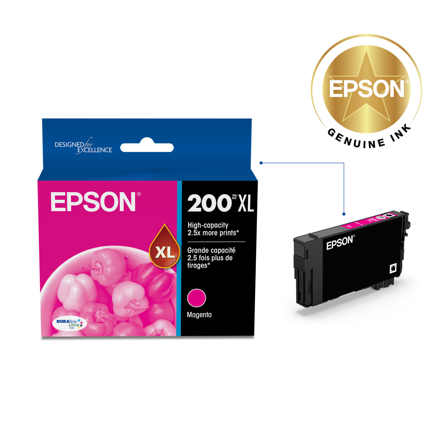 Epson 200XL DuraBrite Magenta Ultra-High-Yield Ink Cartridge, T200XL320-S - Image 3