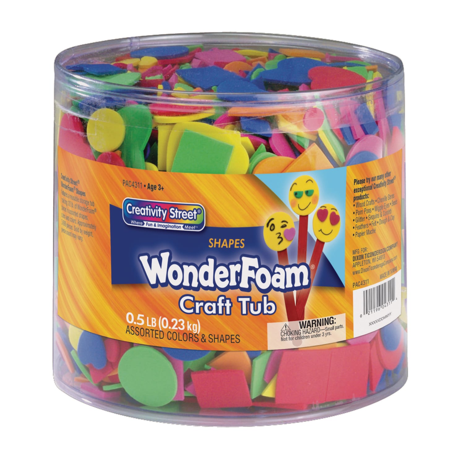 Creativity Street WonderFoam Craft Tubs, 1/2 lb Shapes Per Tub, Set Of 2 Tubs - Image 3