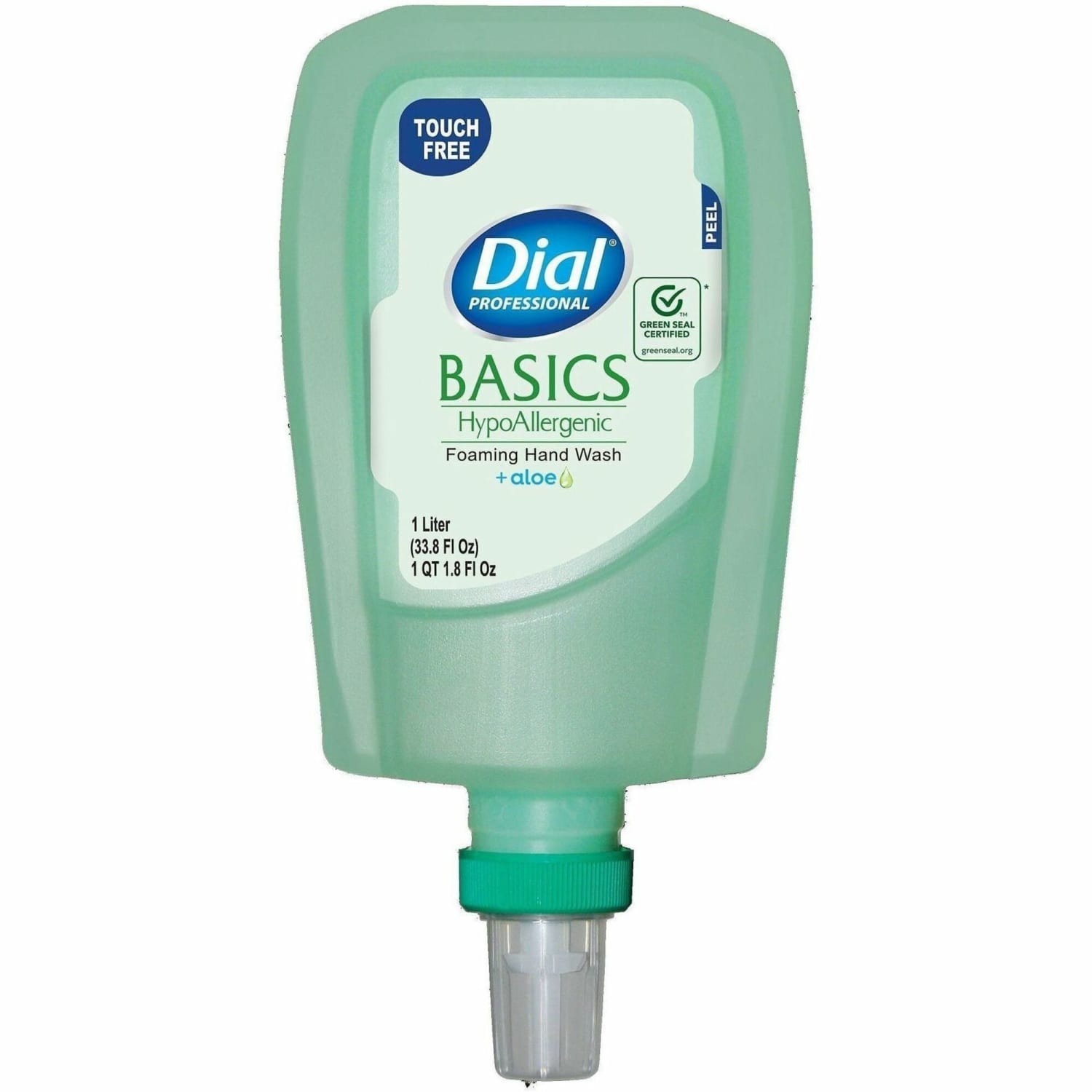 Dial FIT Refill Basics Foam Handwash - Honeysuckle Scent - 1.06 quart - Hand - Moisturizing - Antibacterial - Green - 3 / Carton