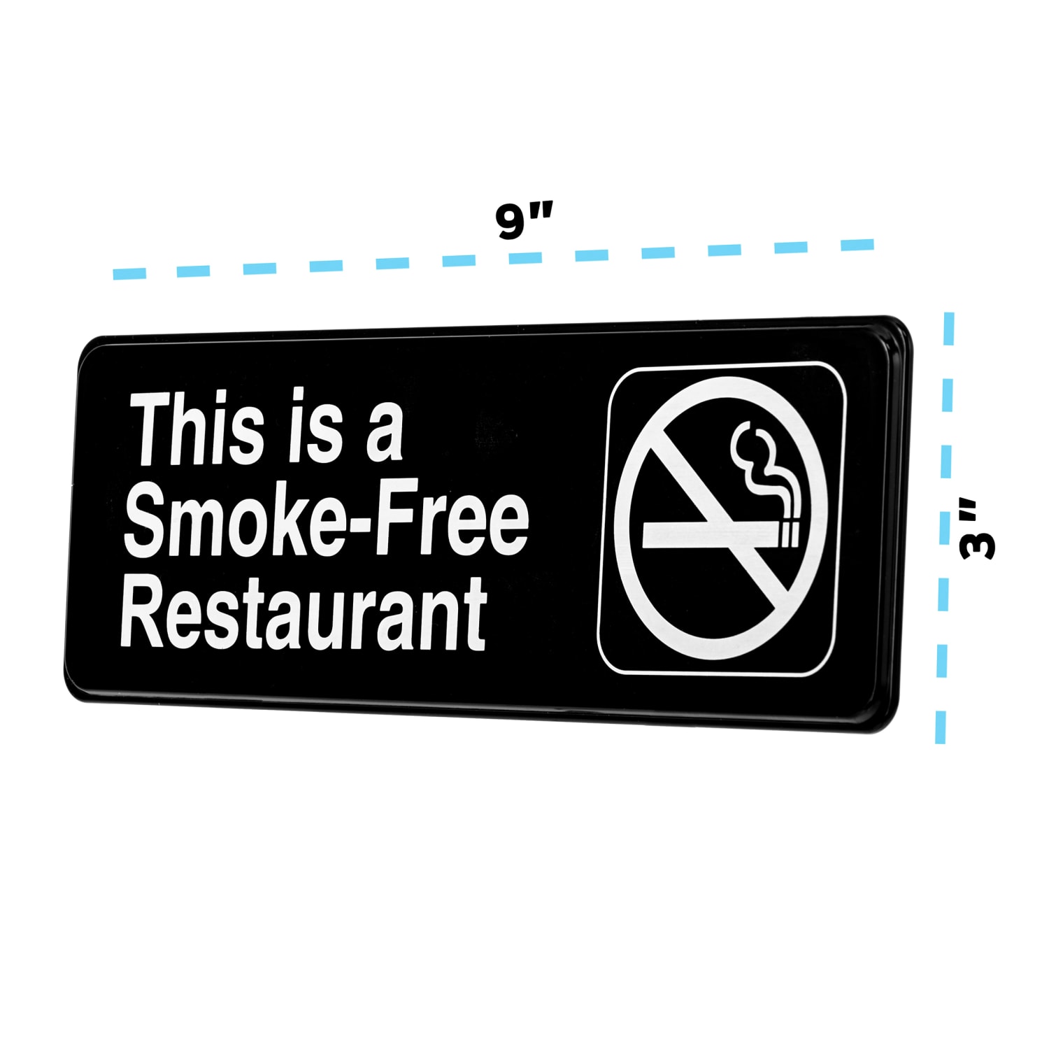 Alpine This Is A Smoke-Free Restaurant Signs, 3in x 9in, Black, Pack Of 15 Signs - Image 4