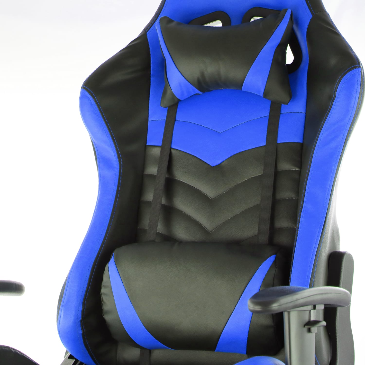GameFitz Ergonomic Faux Leather Gaming Chair BlackBlue PopularChairscom GameFitz Ergonomic Faux Leather Gaming Chair BlackBlue PopularChairscom