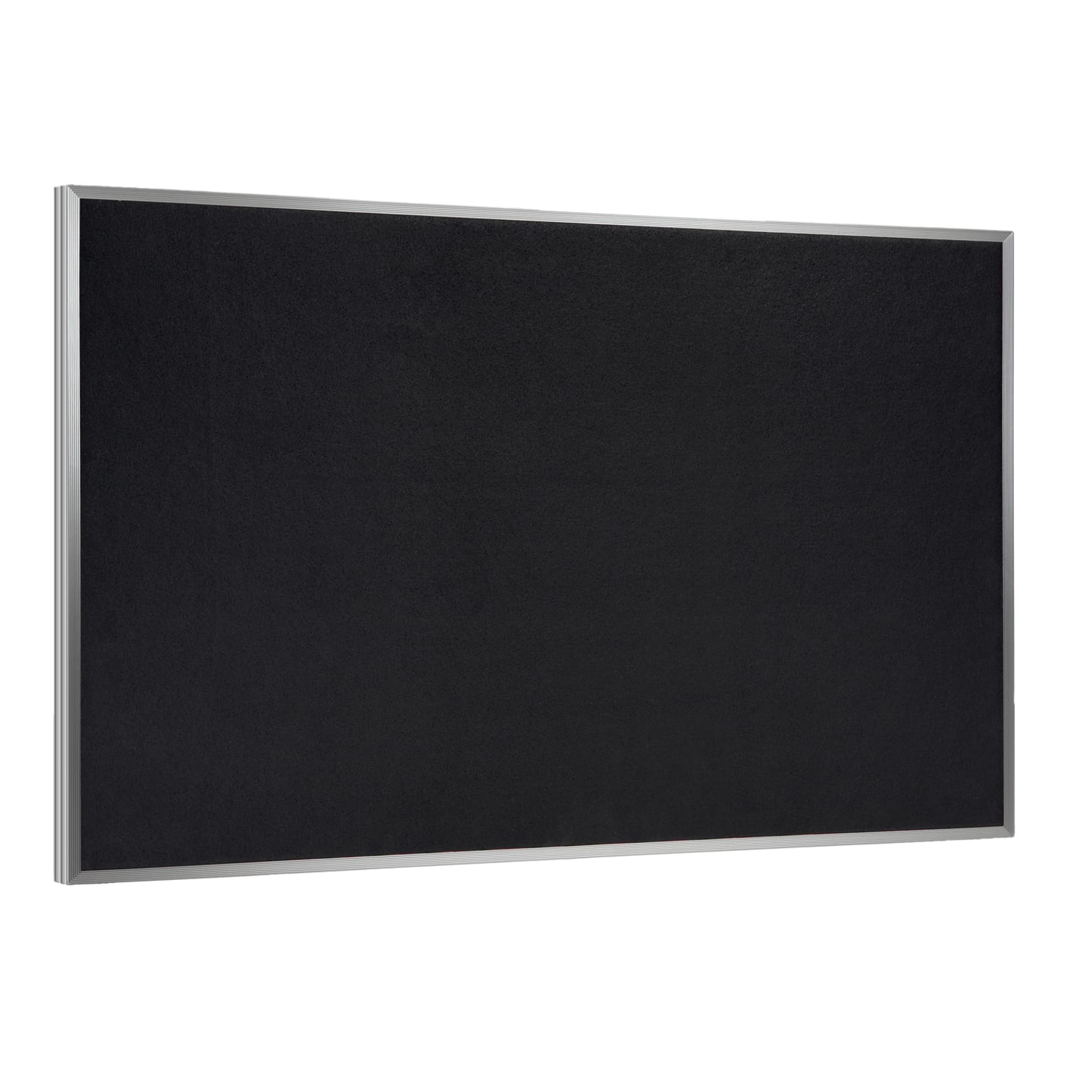 Ghent Rubber Bulletin Board, 36in x 46 1/2in, 90% Recycled, Black Aluminum Frame