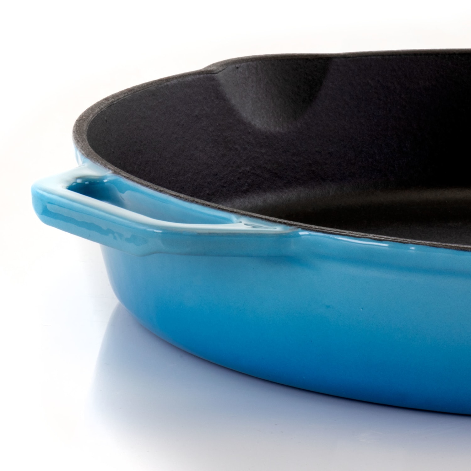 MegaChef Cast Iron Skillet, 12in, Blue - Image 6
