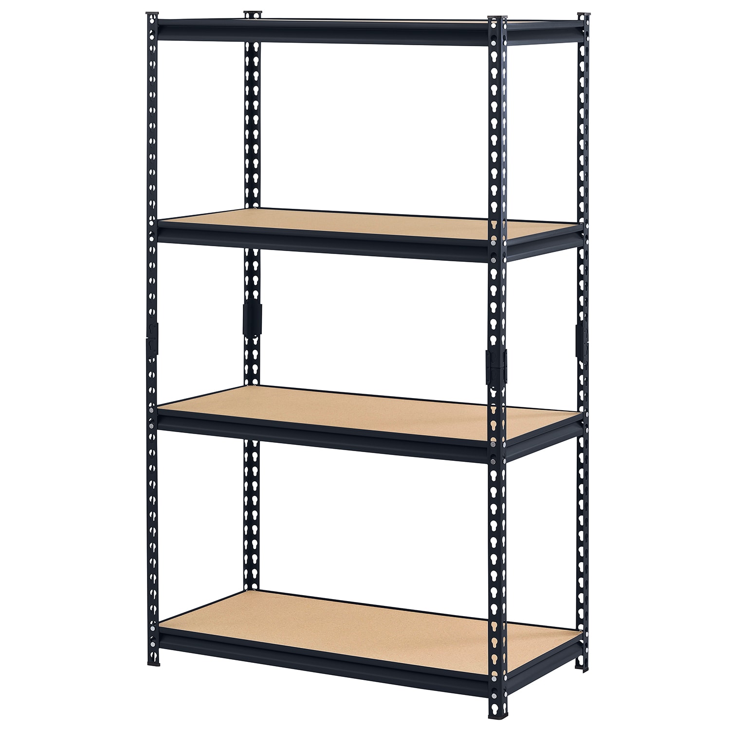 Edsal Muscle Rack Heavy Duty Boltless Steel Shelving Unit, 4-Shelf, 60inH x 36inW x 18inD, Black - Image 3
