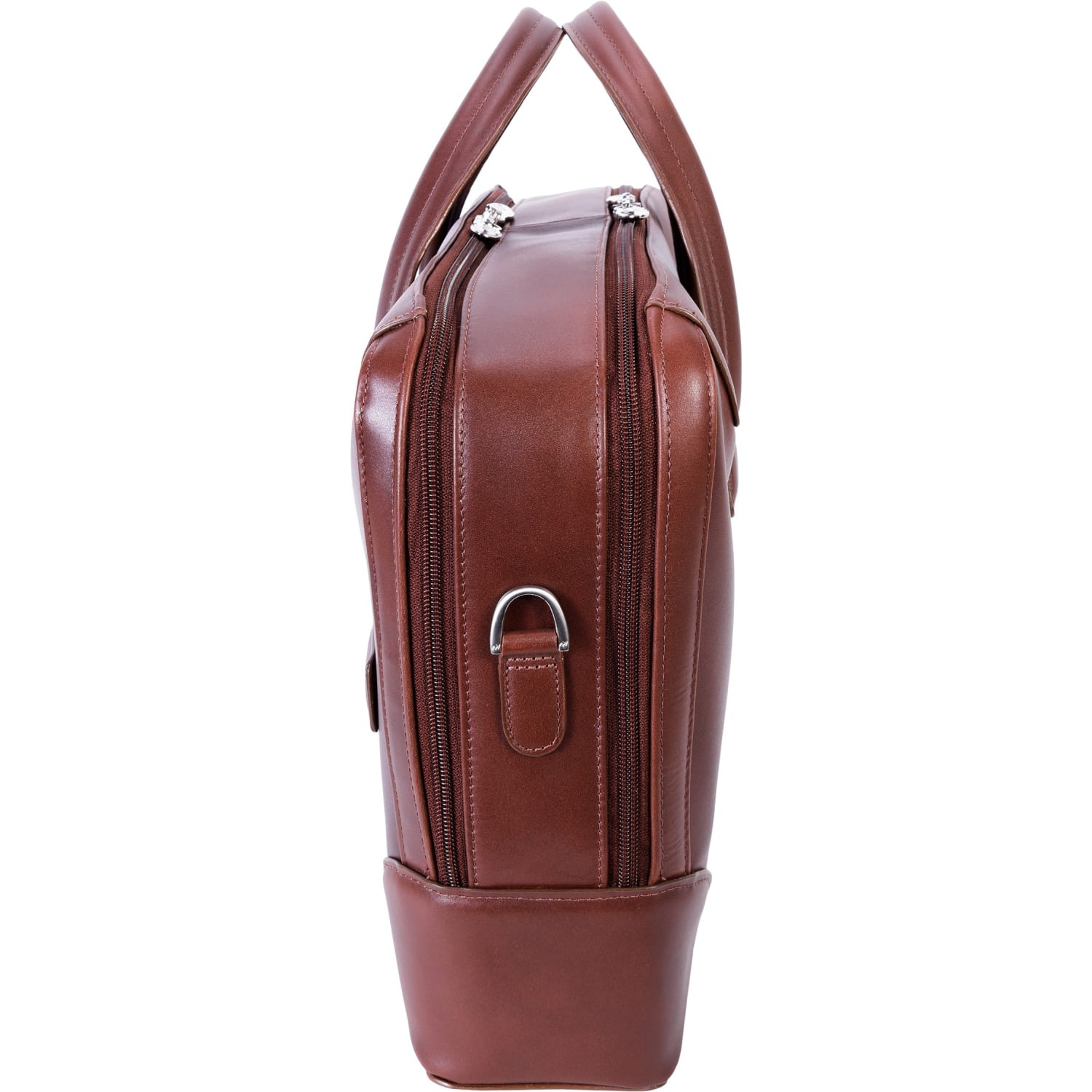 McKlein Harpswell Dual Compartment Briefcase with 17in Laptop Pocket, Brown - Image 6