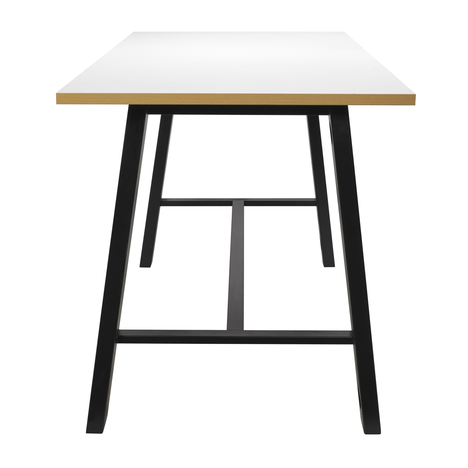 KFI Studios Midtown Dining Table With 4 Chairs, Espresso/White Table, White Chairs - Image 6