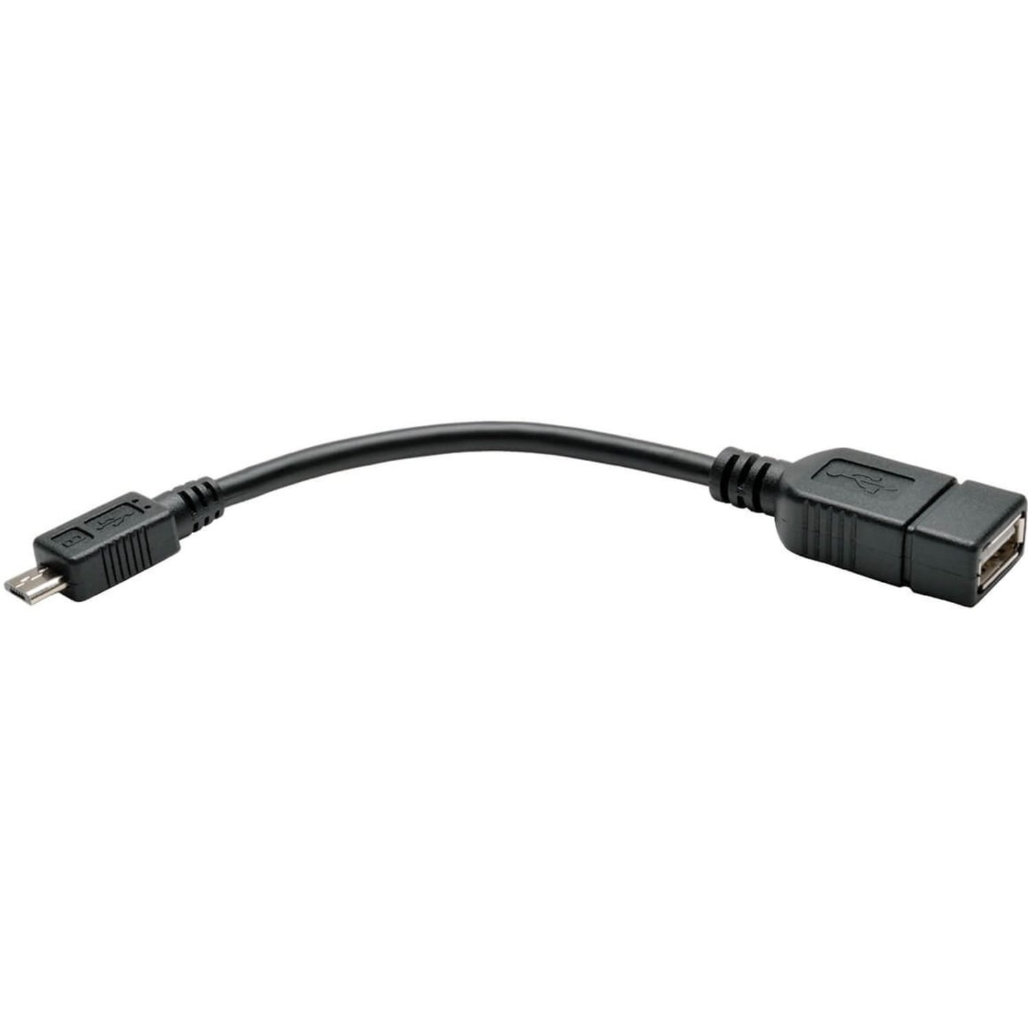 Eaton Tripp Lite Series Micro USB to USB OTG Host Adapter Cable, 5-Pin Micro USB B to USB A M/F, 6-in. (15.24 cm) - U05206N