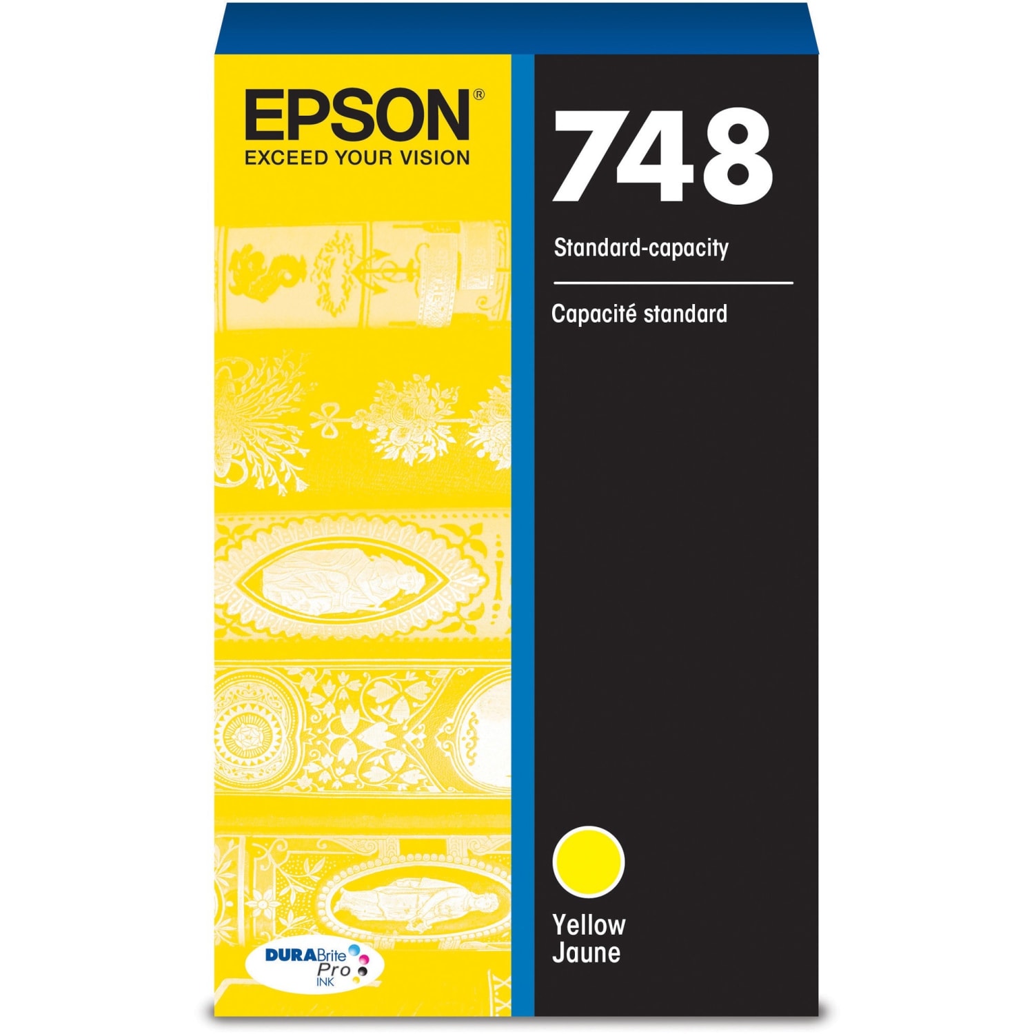 Epson DURABrite Pro 748 Original Standard Yield Inkjet Ink Cartridge - Yellow - 1 Each - 1500 Pages - Image 3