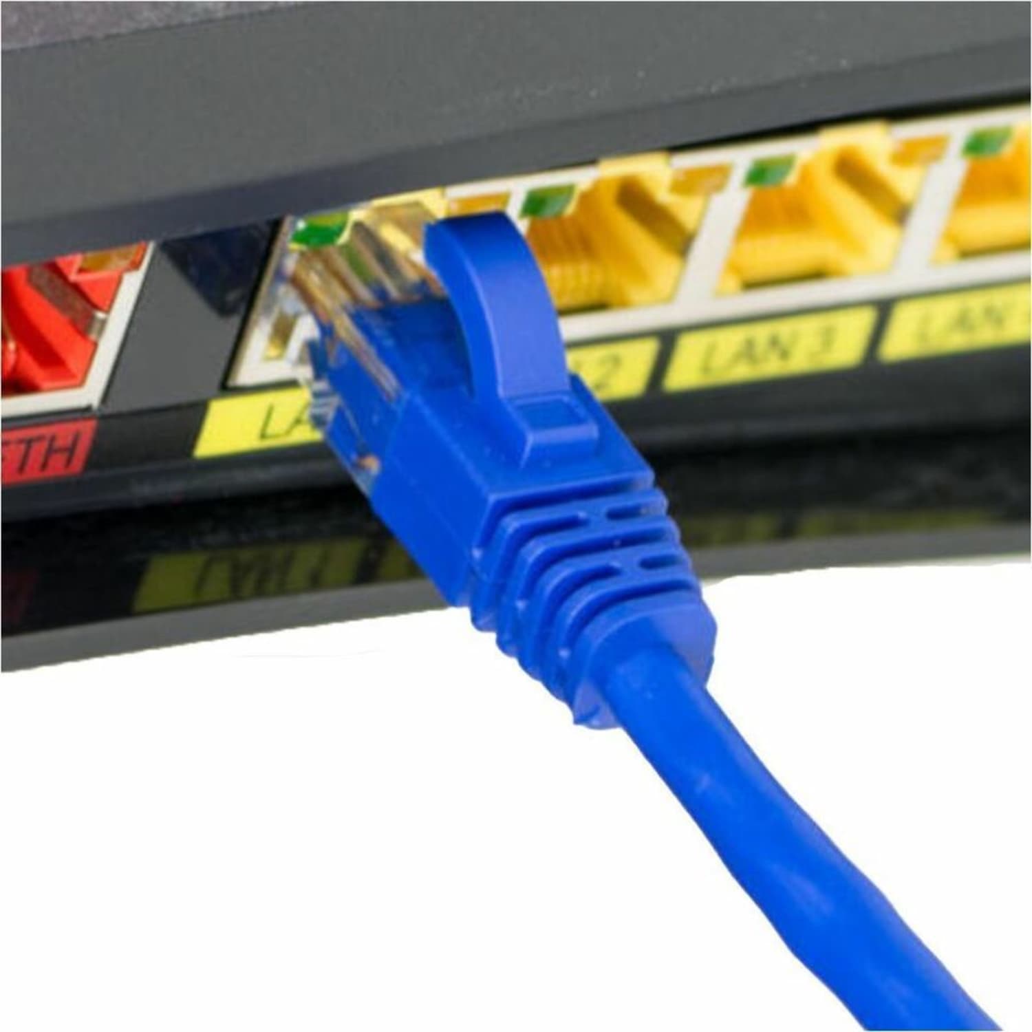 4XEM 25FT Cat6 Molded RJ45 UTP Ethernet Patch Cable (Blue) - 25 ft Category 6 Network Cable  - 4XC6PATCH25BL - Image 5