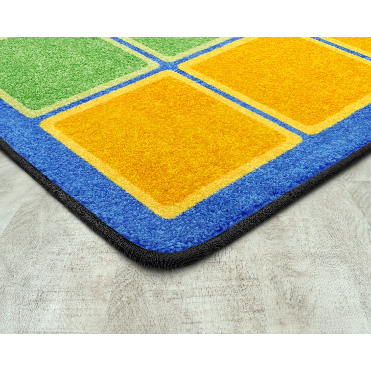 Joy Carpets Kids Essentials Rectangle Area Rug, Blocks Abound, 5-1/3ft x 7-33/50ft, Pastel - Image 4