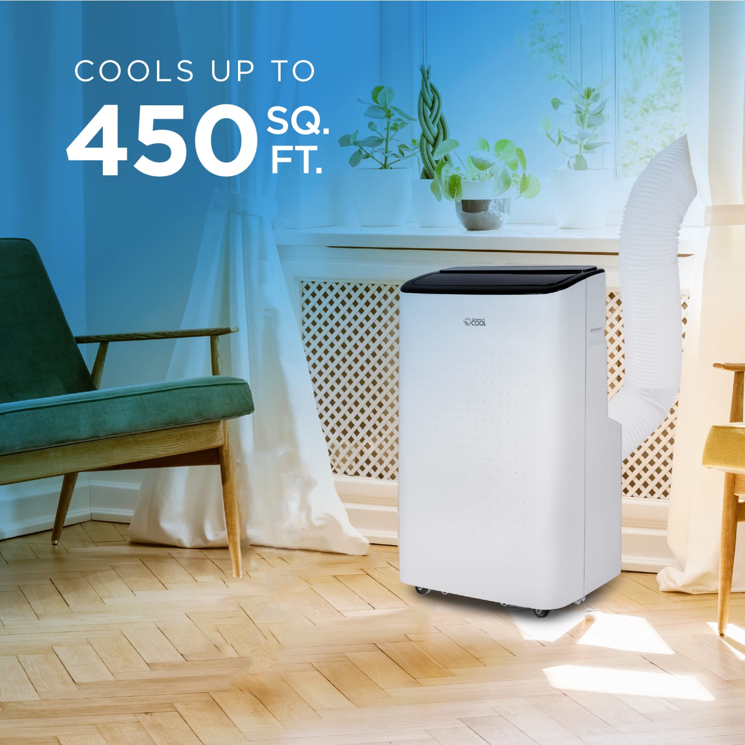Commercial Cool Wi-Fi Enabled Portable Air Conditioner, 28-15/16inH x 16-3/4inW x 14-3/4inD, 9,000 BTU, White - Image 5