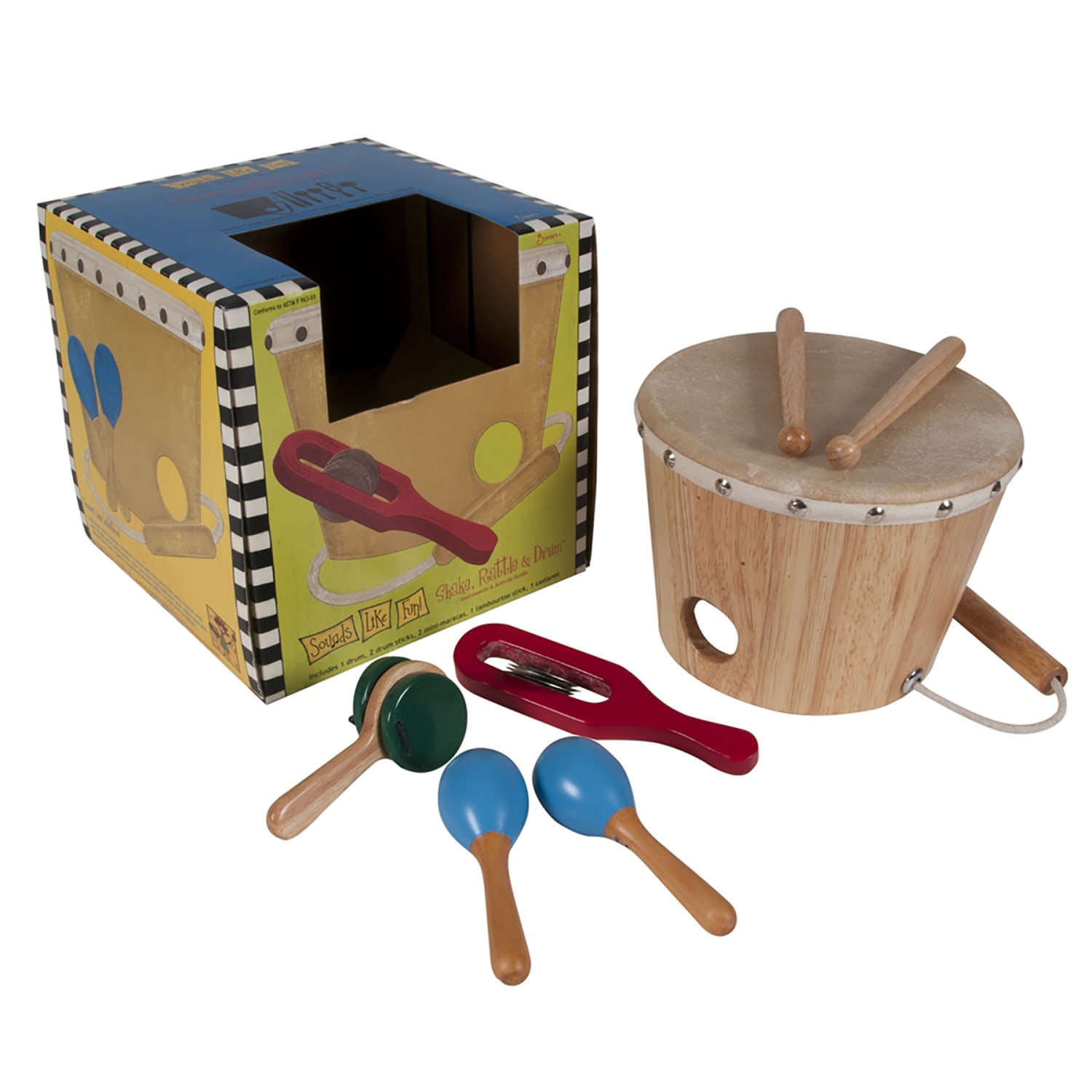 Sounds Like Fun! Shake Rattle And Drum, Multicolor - Image 3