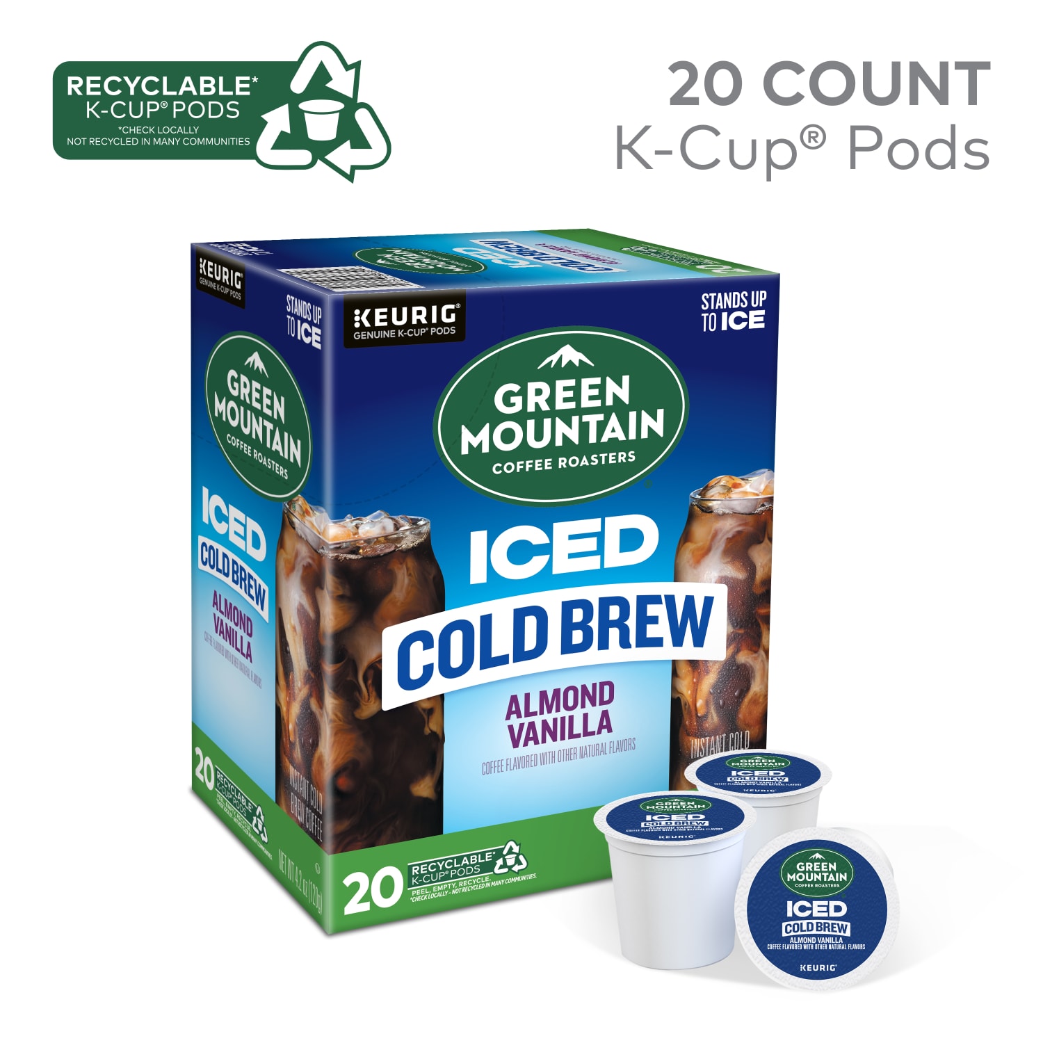 Green Mountain Coffee Iced Cold Brew Coffee Keurig K-Cup Pods, Single Serve, Almond Vanilla, Pack Of 20 Pods - Image 6