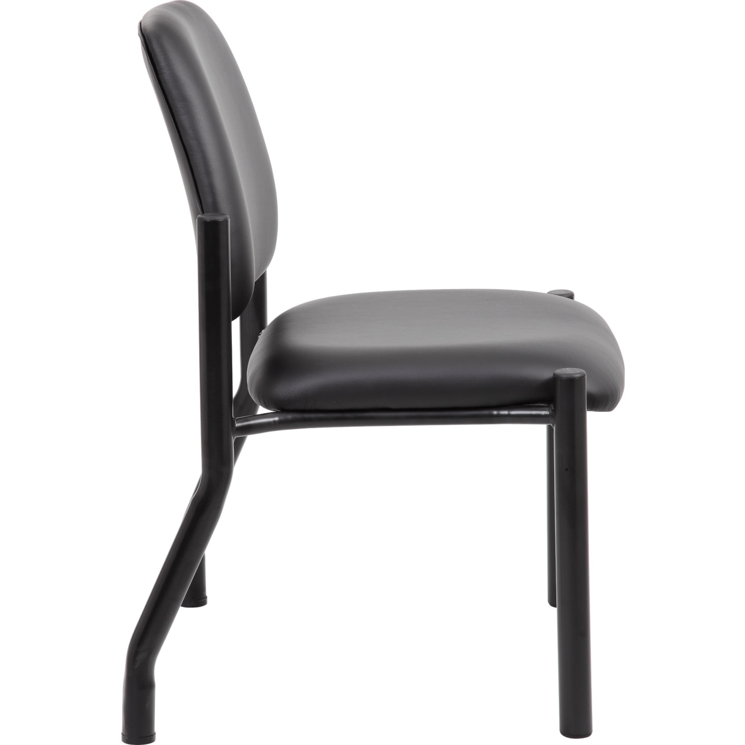 Boss Mid Back Armless Guest Chair 300 lb capacity Antimicrobial Vinyl PopularChairscom