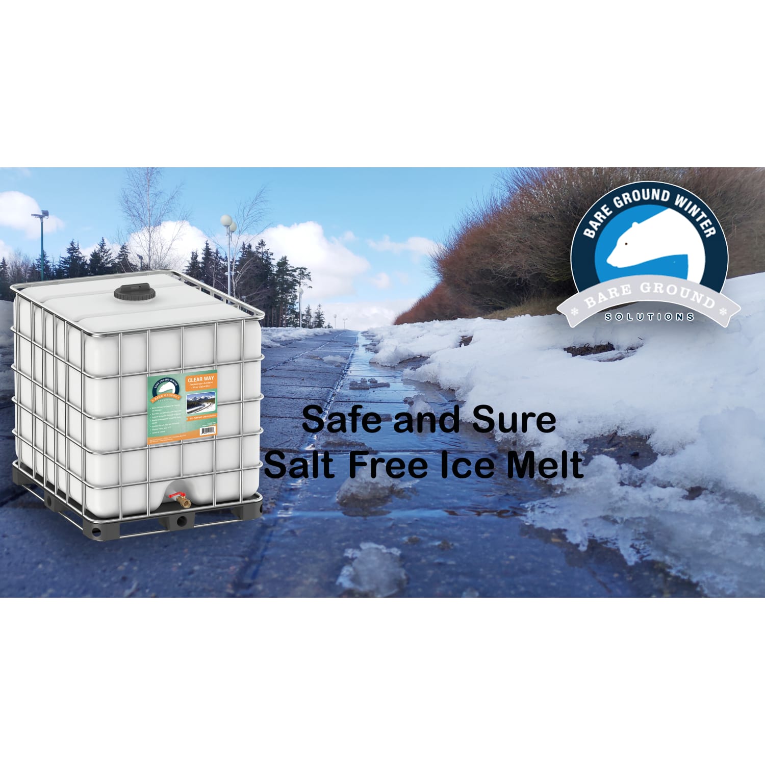 Bare Ground Clear Way Non-Chloride Potassium Acetate Liquid De-Icer, 275 Gallons - Image 3