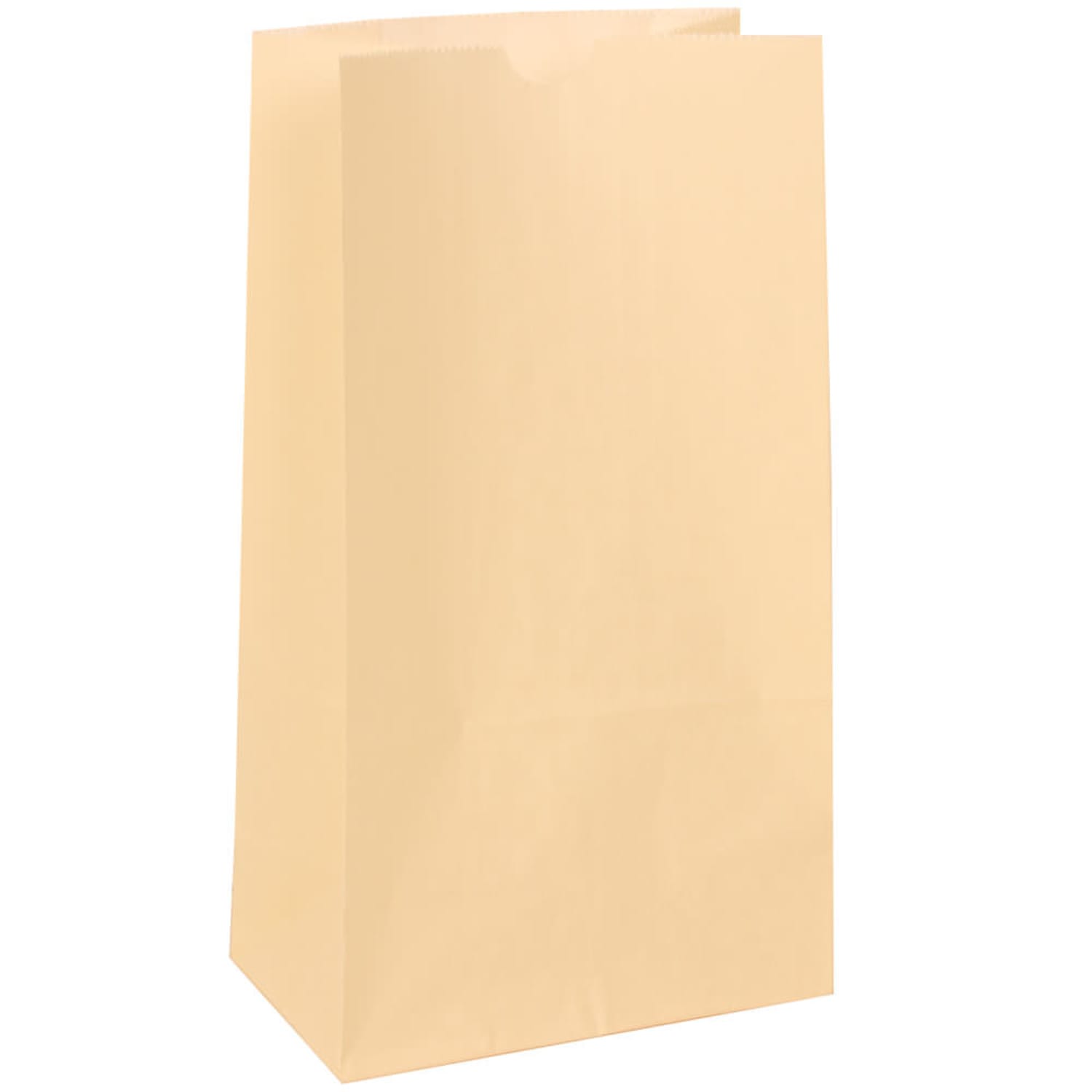 JAM Paper Medium Kraft Lunch Bags, 9-3/4inH x 5inW x 3inD, Ivory, Pack Of 500 Bags
