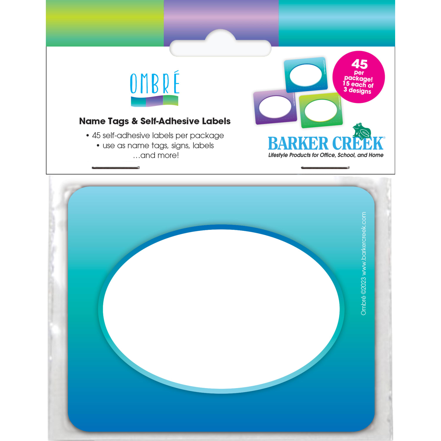 Barker Creek Self-Adhesive Name Tags, 2-3/4 x 3-1/2in, Ombre, Pack Of 45 Tags - Image 6