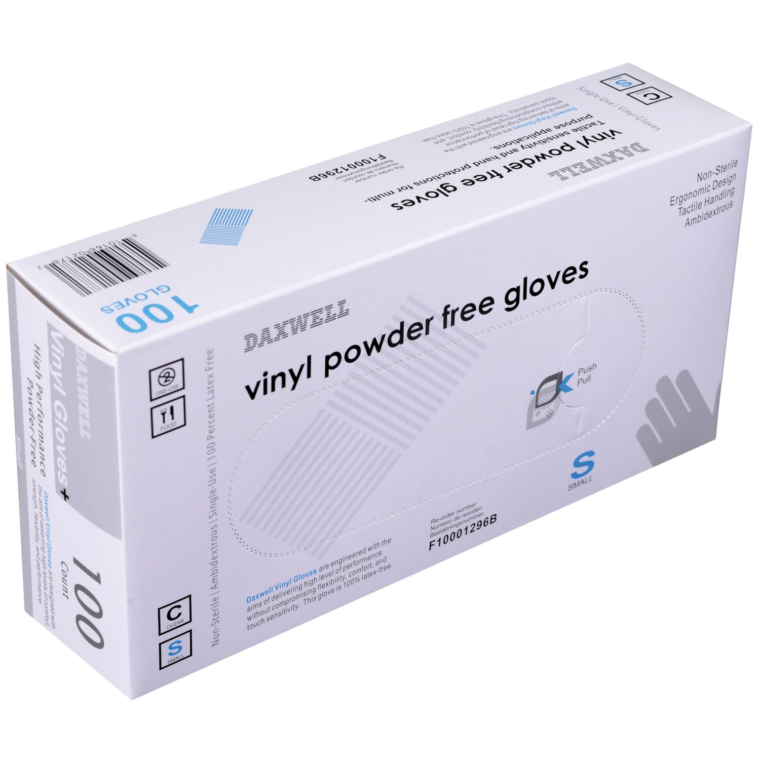 Powder-Free Vinyl Gloves, Small, Box Of 100 - Image 3