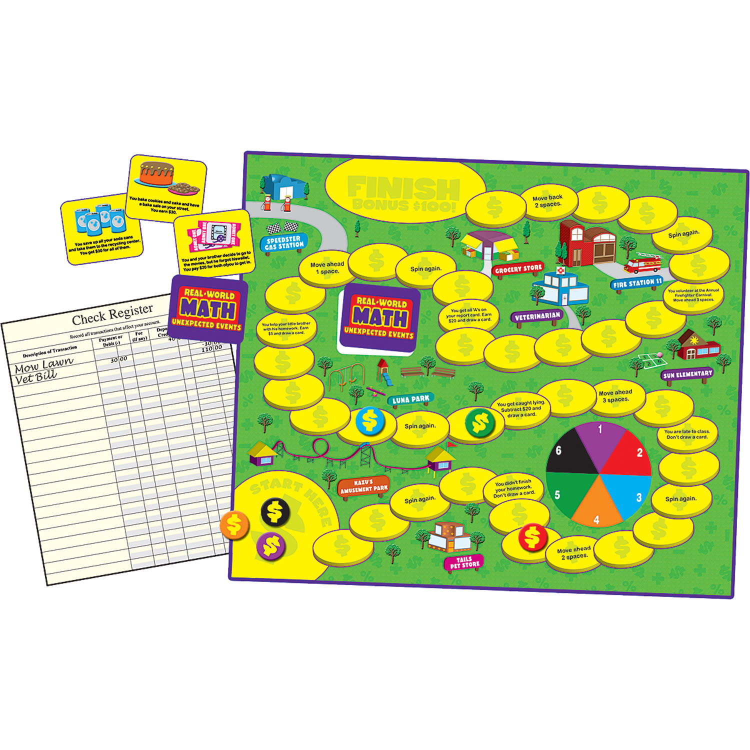 Teacher Created Resources Real World Math: Unexpected Events Game, Grade 3 To 5 - Image 3