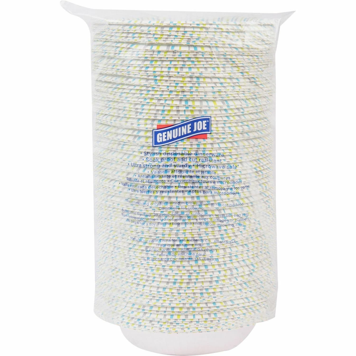 Genuine Joe 12 oz Paper Bowls - Disposable - Multi - 125 Pack - 4 / Carton - Image 3