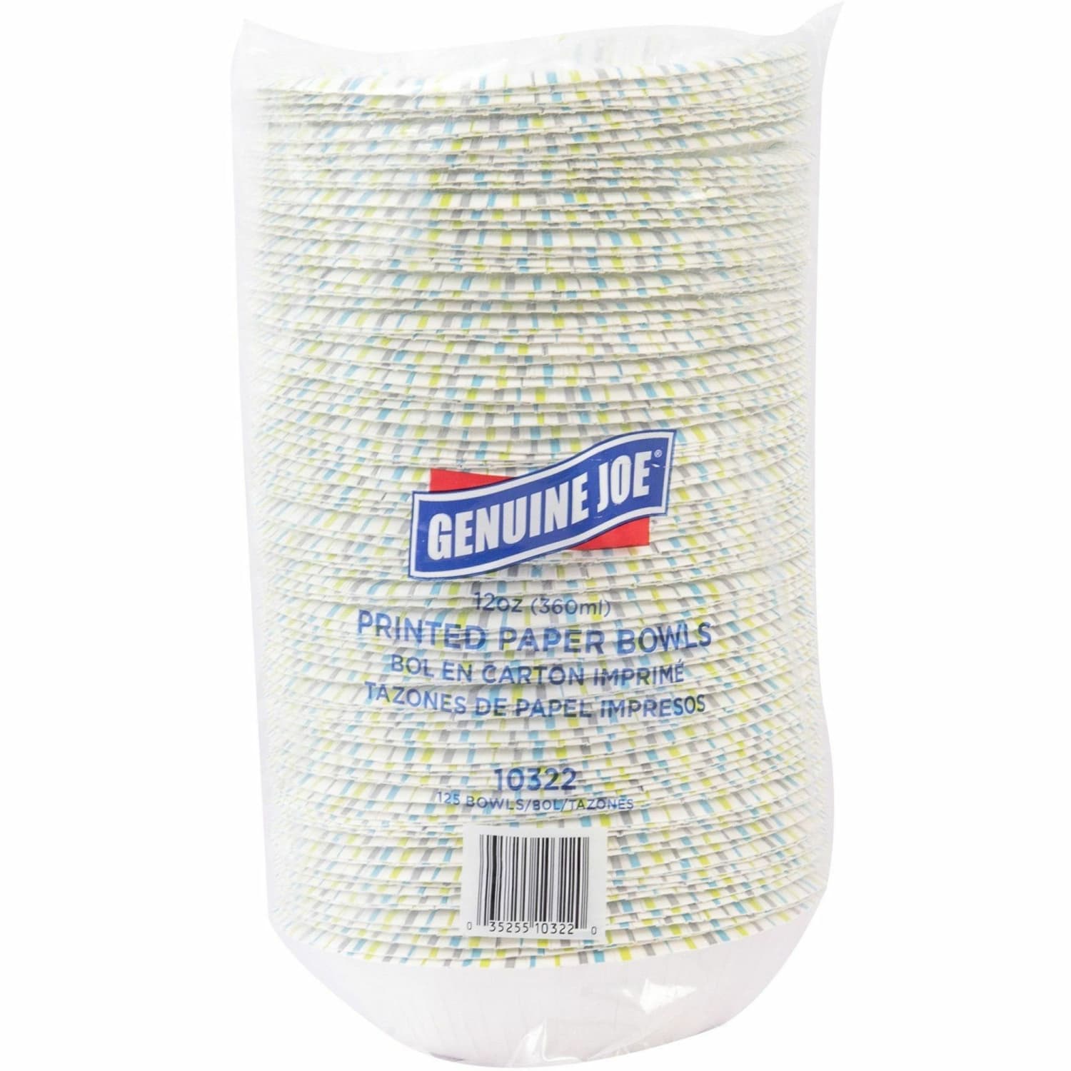 Genuine Joe 12 oz Paper Bowls - Disposable - Multi - 125 Pack - 4 / Carton - Image 6