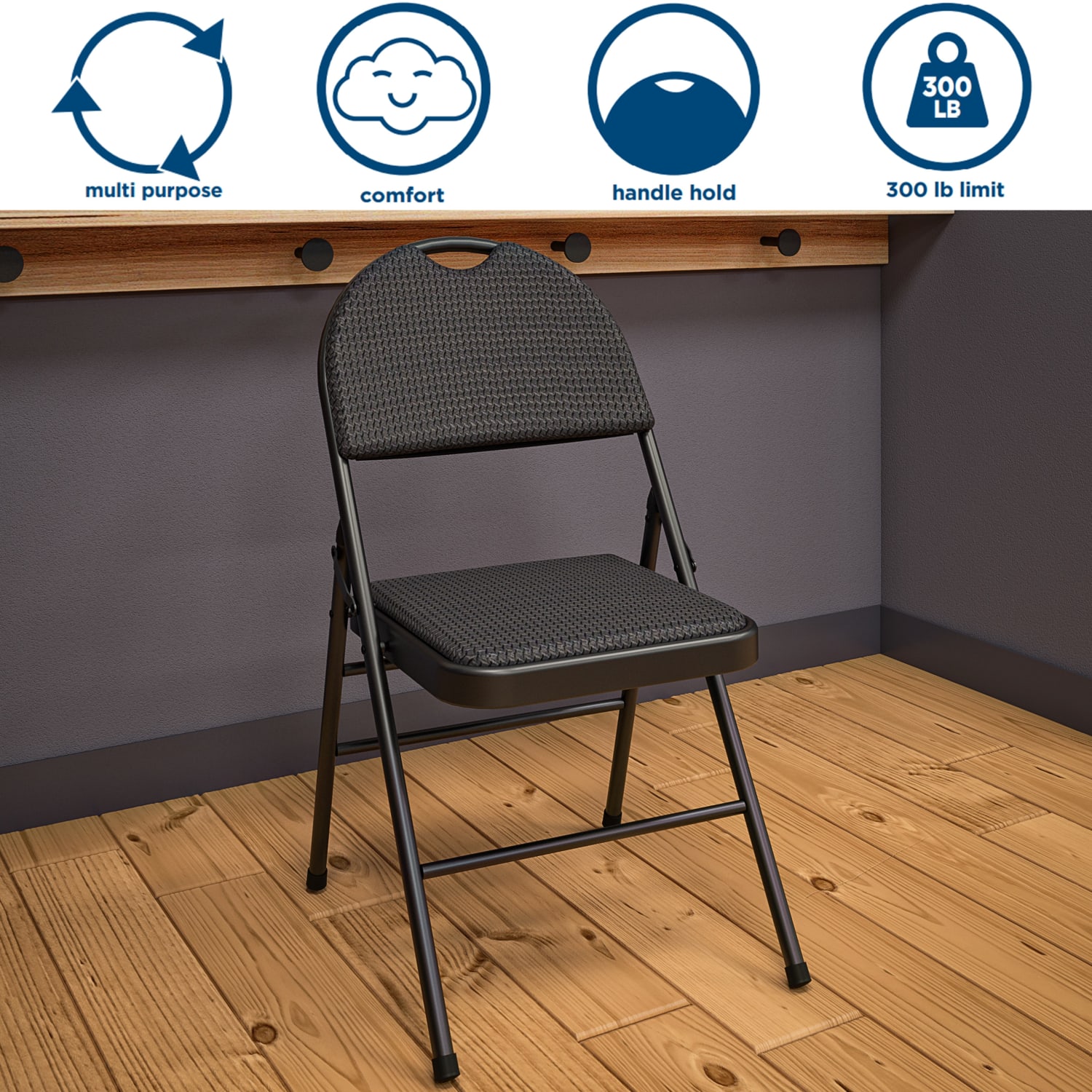 COSCO Commercial XL Comfort Fabric Padded Metal Folding Chairs Black Pack Of 4 Chairs PopularChairscom COSCO Commercial XL Comfort Fabric Padded Metal Folding Chairs Black Pack Of 4 Chairs PopularChairscom
