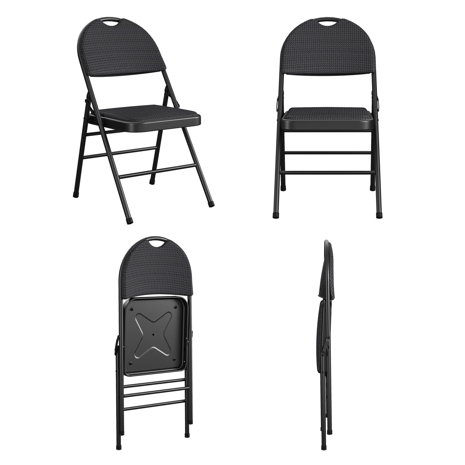 COSCO Commercial XL Comfort Fabric Padded Metal Folding Chairs Black Pack Of 4 Chairs PopularChairscom COSCO Commercial XL Comfort Fabric Padded Metal Folding Chairs Black Pack Of 4 Chairs PopularChairscom