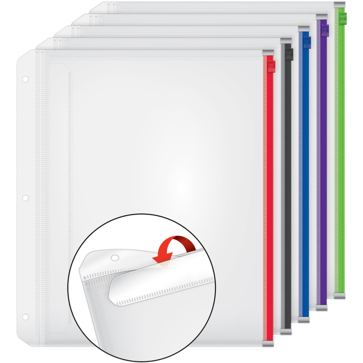 Cardinal Zipper Binder Pockets - 0.50in Maximum Capacity - 100x Sheet Capacity -  - 14650 - Image 4