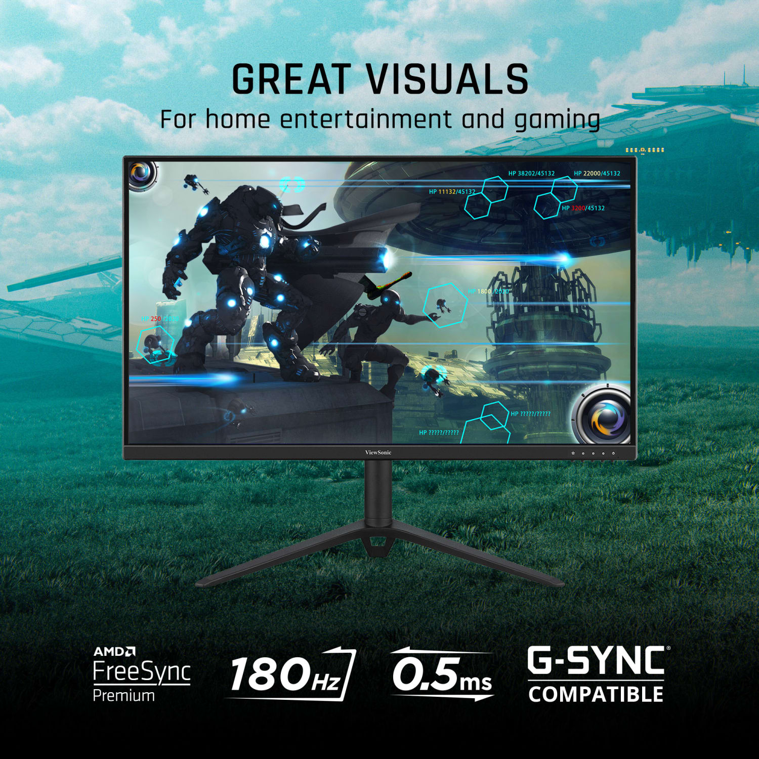 ViewSonic VX2728J-2K 27in 1440p 0.5ms 180Hz Gaming Monitor, FreeSync Premium - Image 3