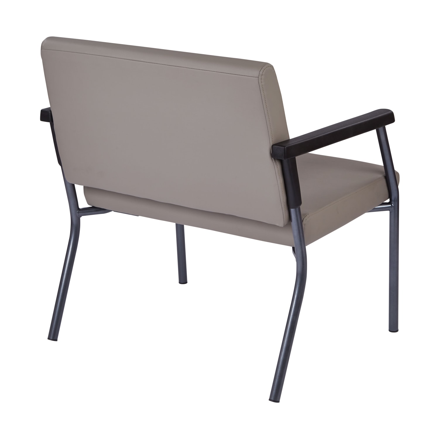 Office Star Worksmart 29in Bariatric Big & Tall Guest Chair, Stratus/Gunmetal Gray - Image 3
