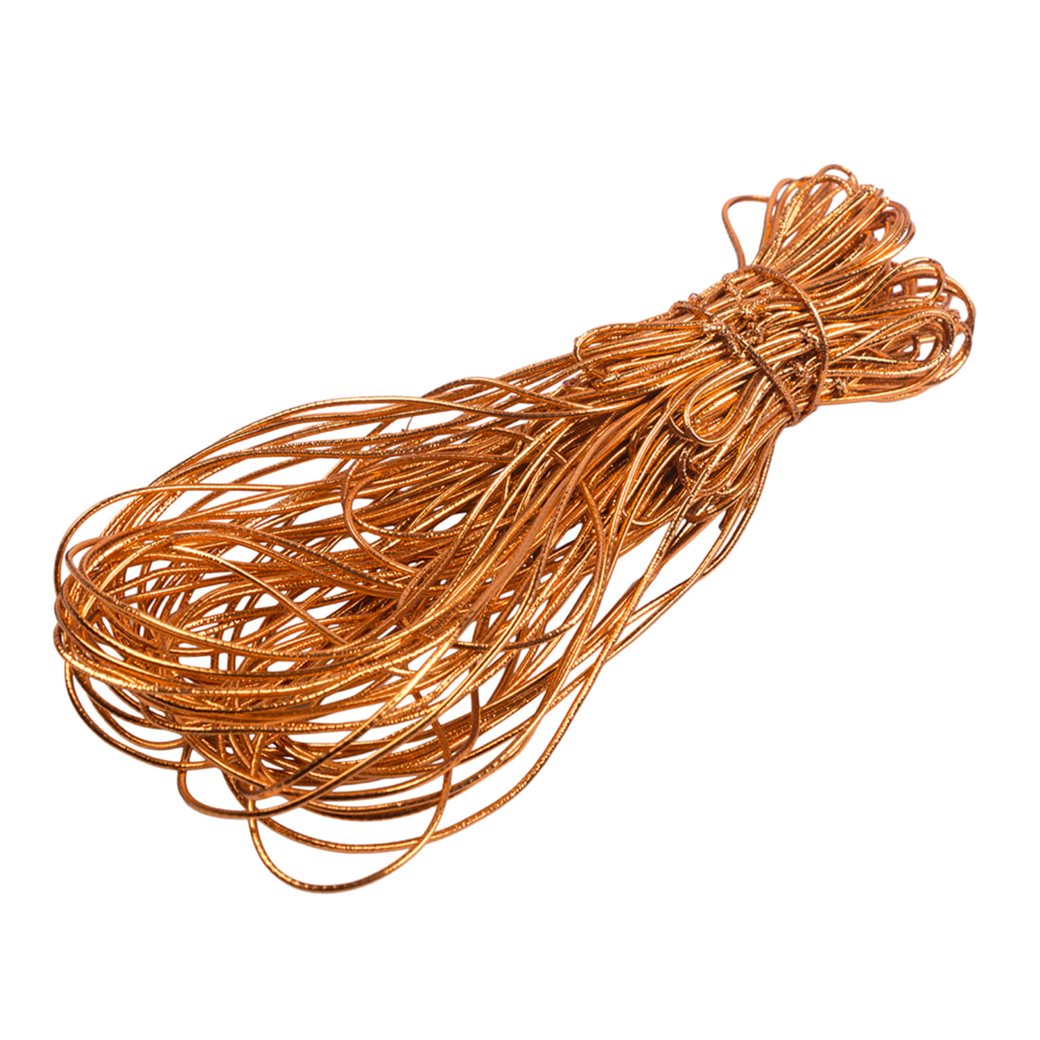 JAM Paper Large Elastic Gift Wrap String Ties, 22in, Metallic Copper, Pack Of 5 Ties - Image 4