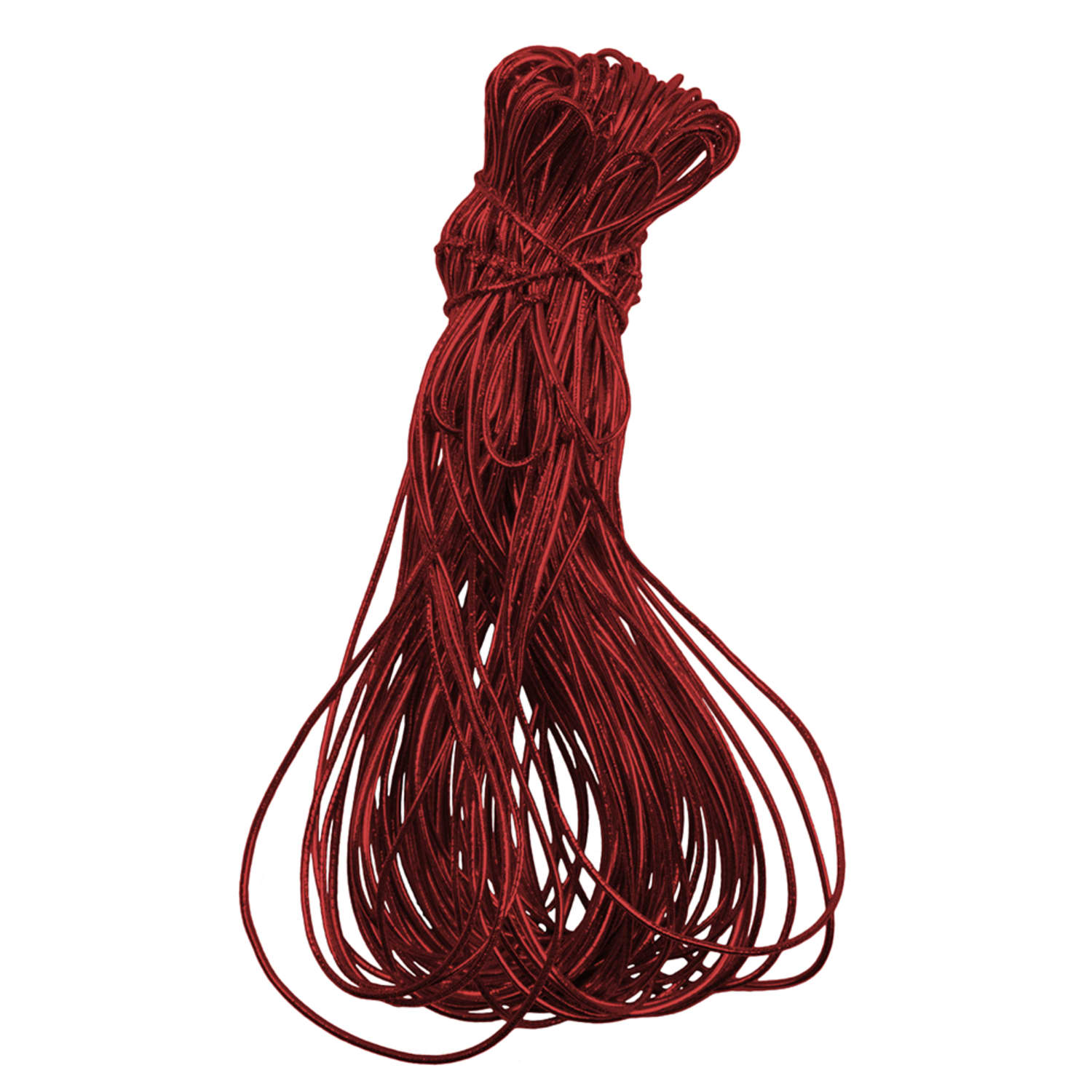 JAM Paper Large Elastic Gift Wrap String Ties, 22in, Metallic Red, Pack Of 5 Ties - Image 3