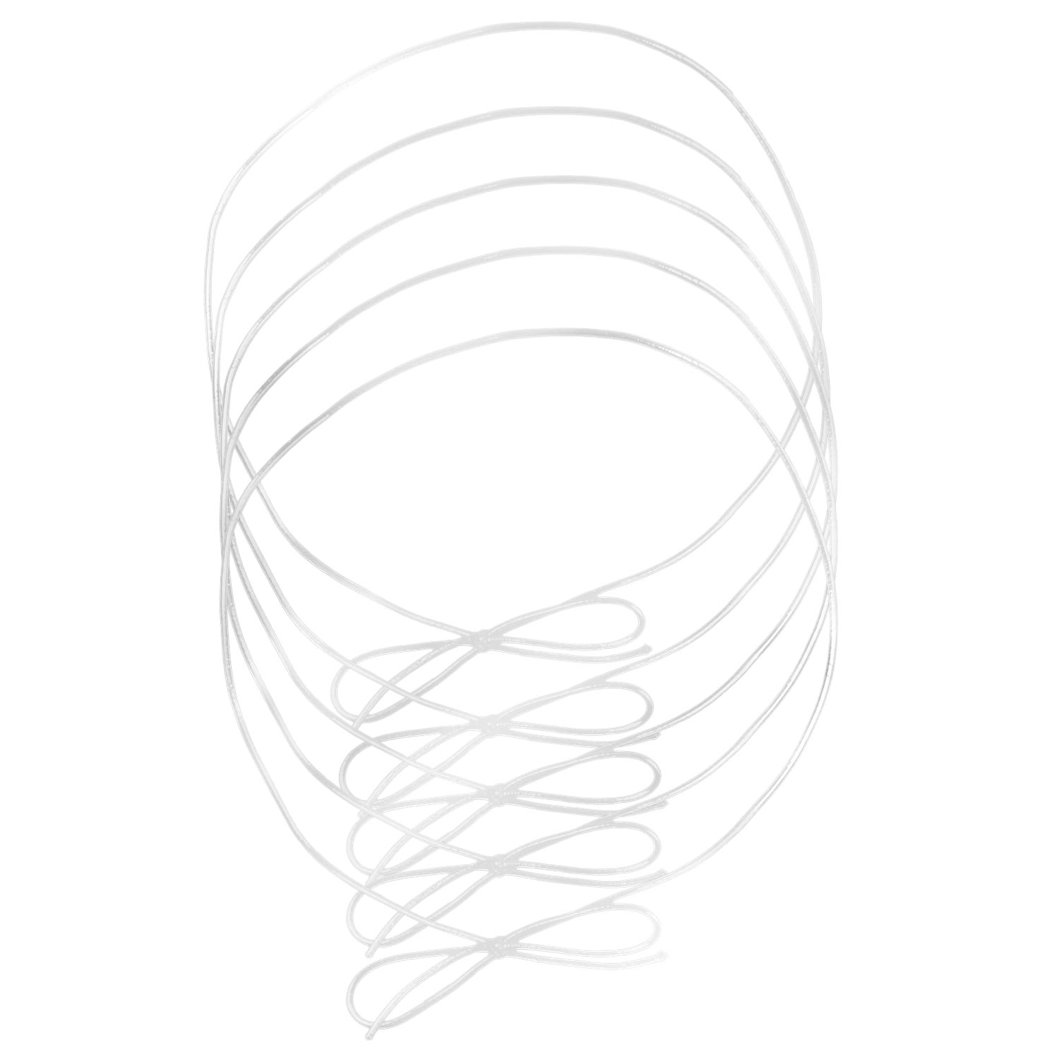 JAM Paper Large Elastic Gift Wrap String Ties, 22in, Matte White, Pack Of 5 Ties