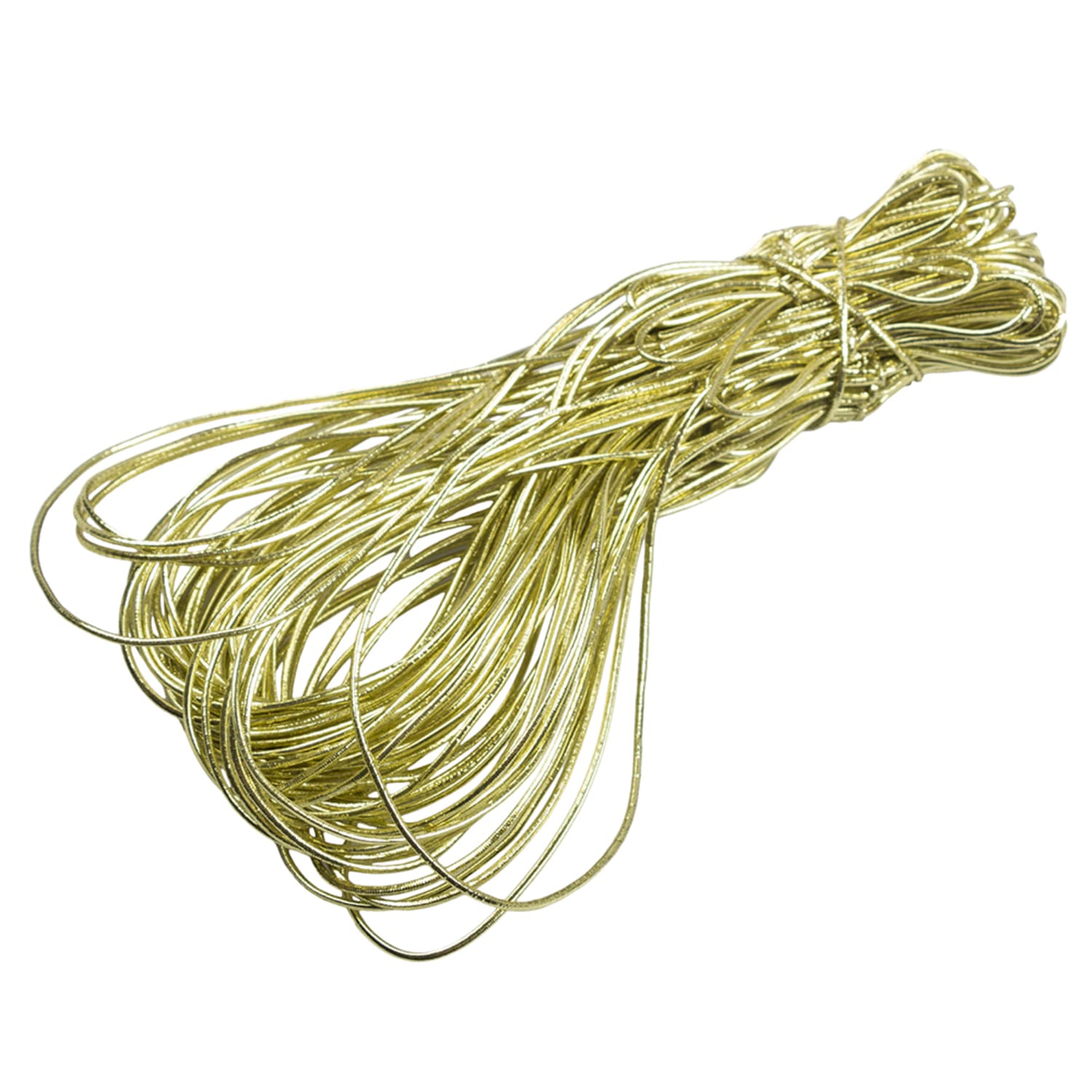 JAM Paper Medium Elastic Gift Wrap String Ties, 16in, Gold, Pack Of 5 Ties - Image 4