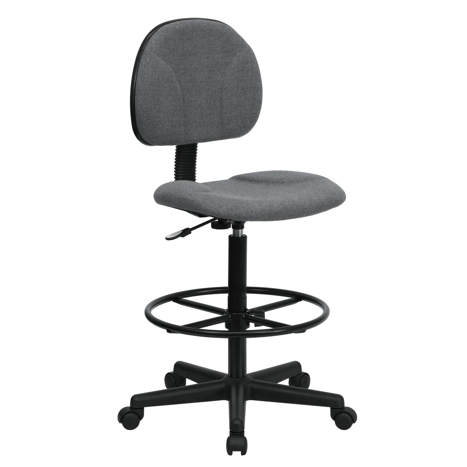 Flash Furniture Fabric Drafting Chair (Cylinders: 22.5ft"-27ft"H or 26ft"-30.5ft"H), Gray/Black