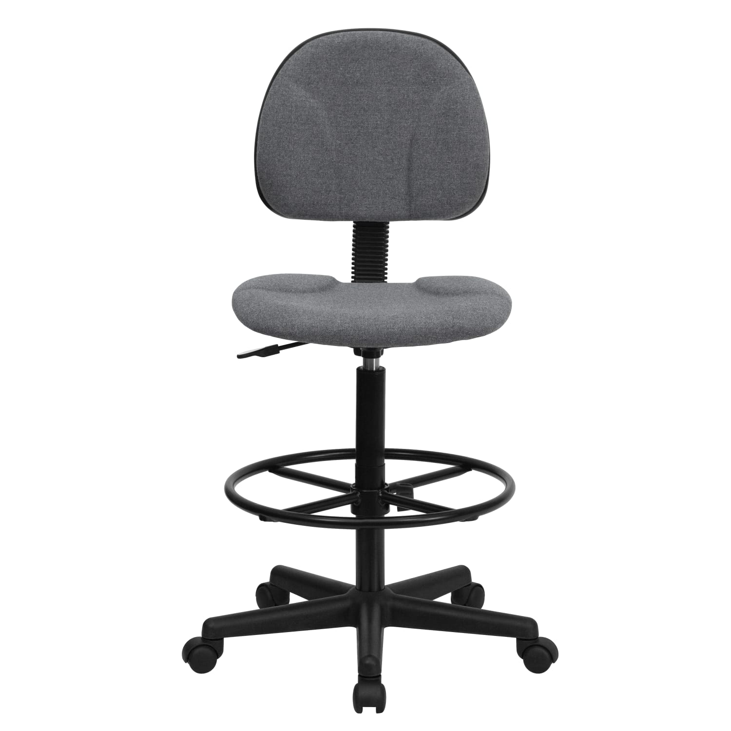 Flash Furniture Fabric Drafting Chair Cylinders 22527H or 26305H GrayBlack PopularChairscom Flash Furniture Fabric Drafting Chair Cylinders 225 27H or 26 305H GrayBlack PopularChairscom