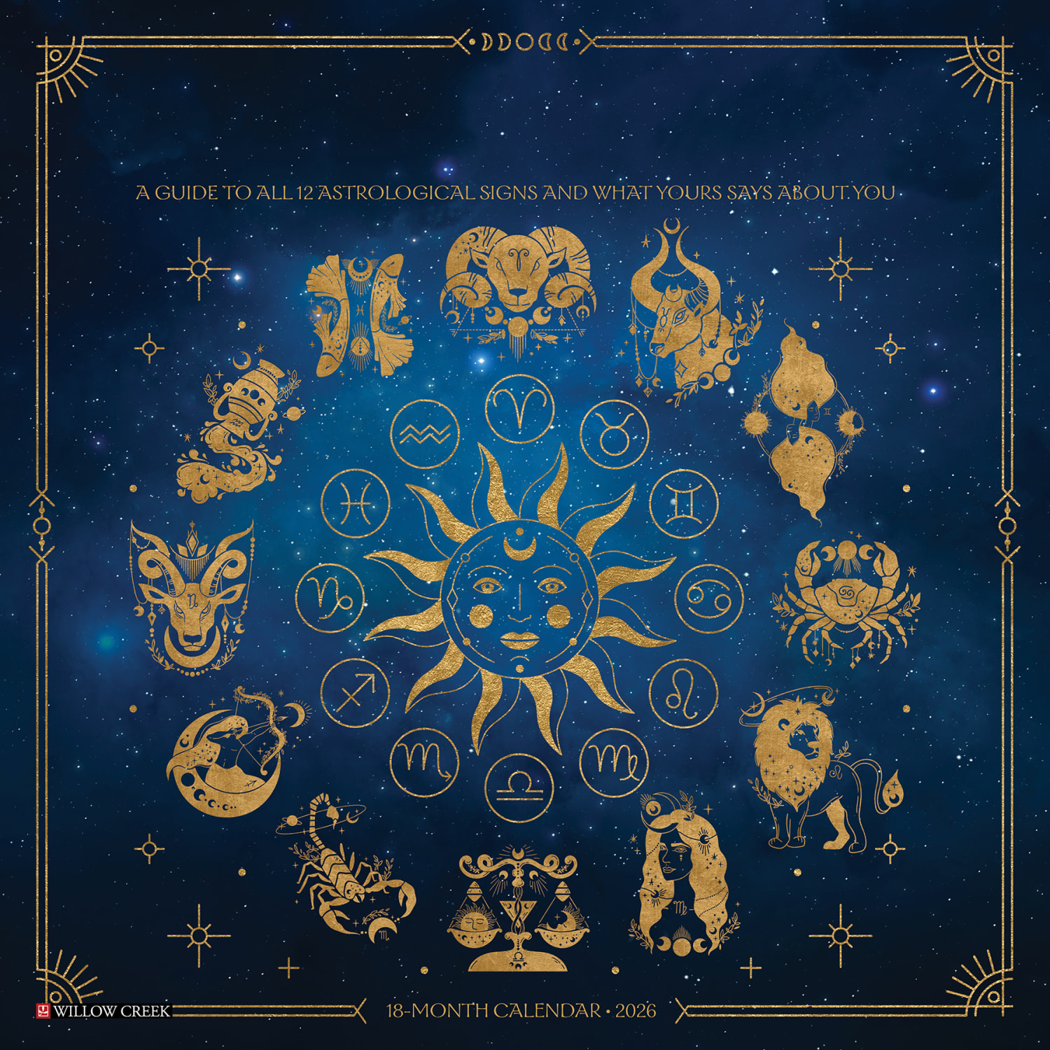 2026 Willow Creek Press Art & Design Monthly Wall Calendar, 12in x 12in, Astrology, January To December, 55274 - Image 3