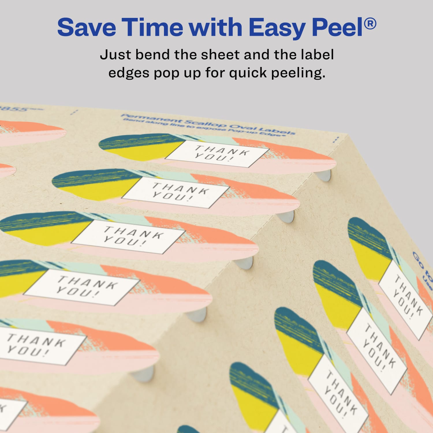 Avery Print-to-the-Edge Labels, 22855, Oval With Scallop Edge, 1-1/8in x 2-1/4in, Kraft Brown, Pack Of 525 Labels - Image 5