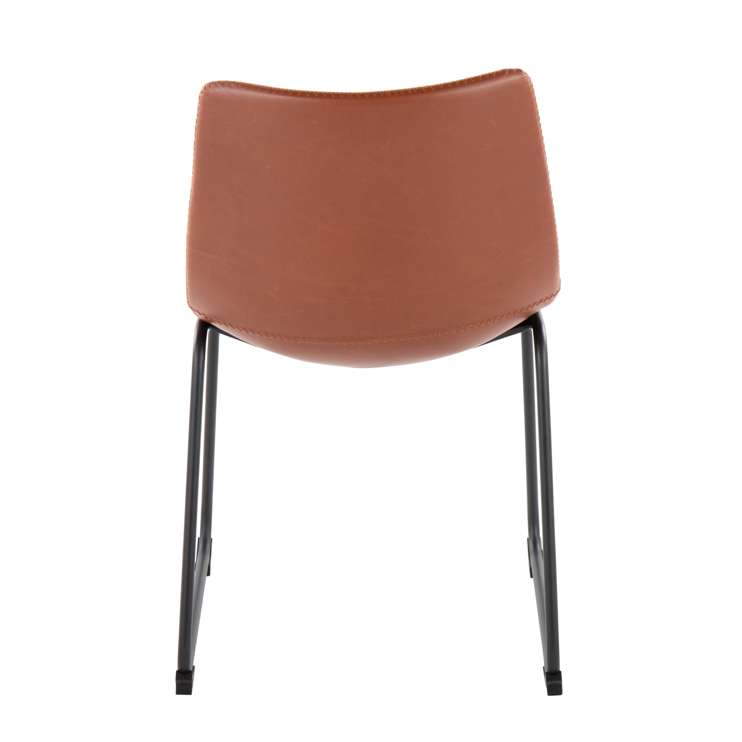 LumiSource Duke Industrial Side Chairs, Cognac/Black, Set Of 2 Chairs - Image 5