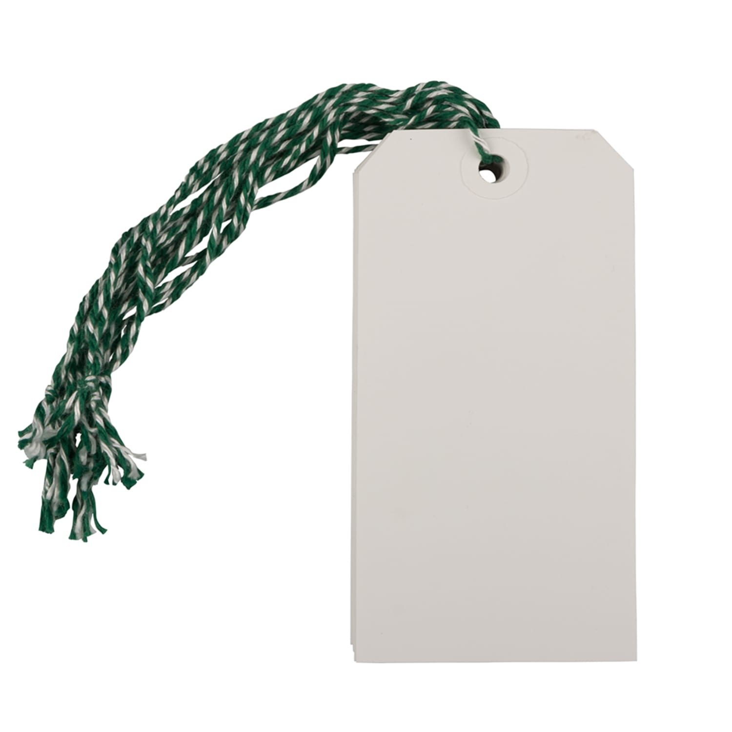 JAM Paper Medium Gift Tags, 4-3/4in x 2-3/8in, White/Green, Pack Of 10 Tags - Image 3