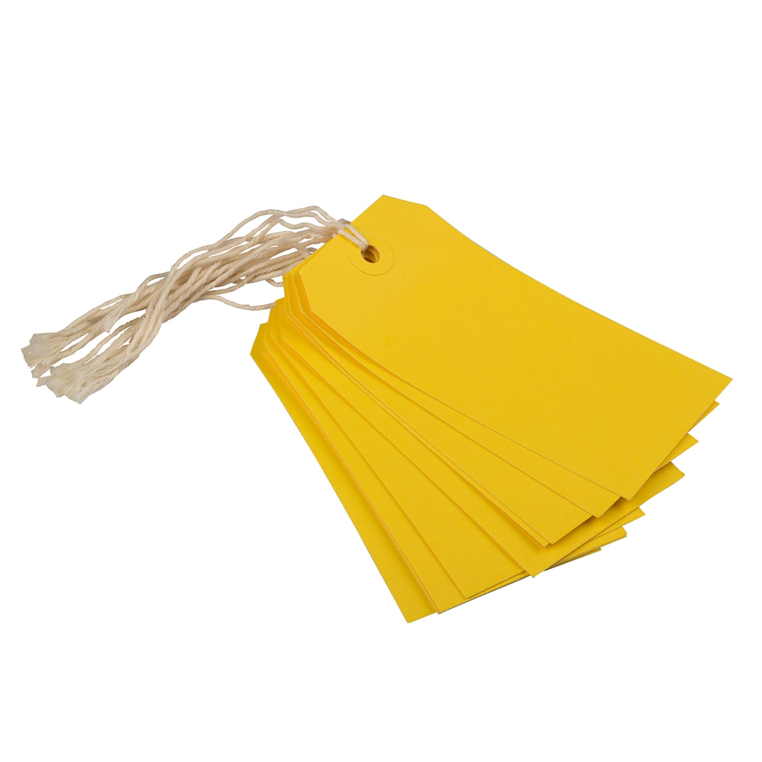 JAM Paper Medium Gift Tags, 4-3/4in x 2-3/8in, Yellow, Pack Of 10 Tags - Image 3