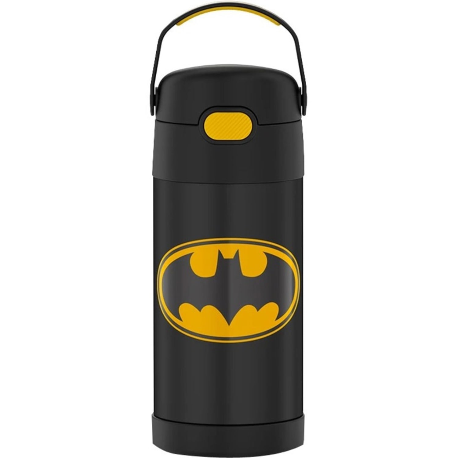 Thermos FUNtainer Water Bottle 12oz Batman - 12 fl oz - Yellow, Black - Stainless Steel, Silicone - Image 3