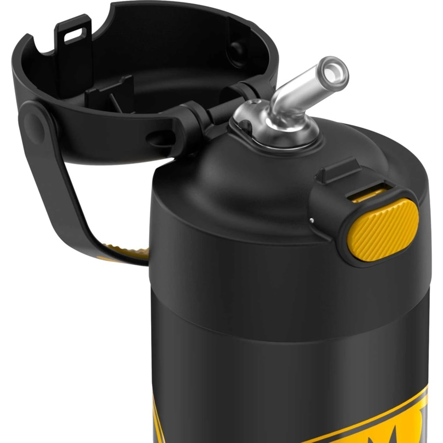 Thermos FUNtainer Water Bottle 12oz Batman - 12 fl oz - Yellow, Black - Stainless Steel, Silicone - Image 4