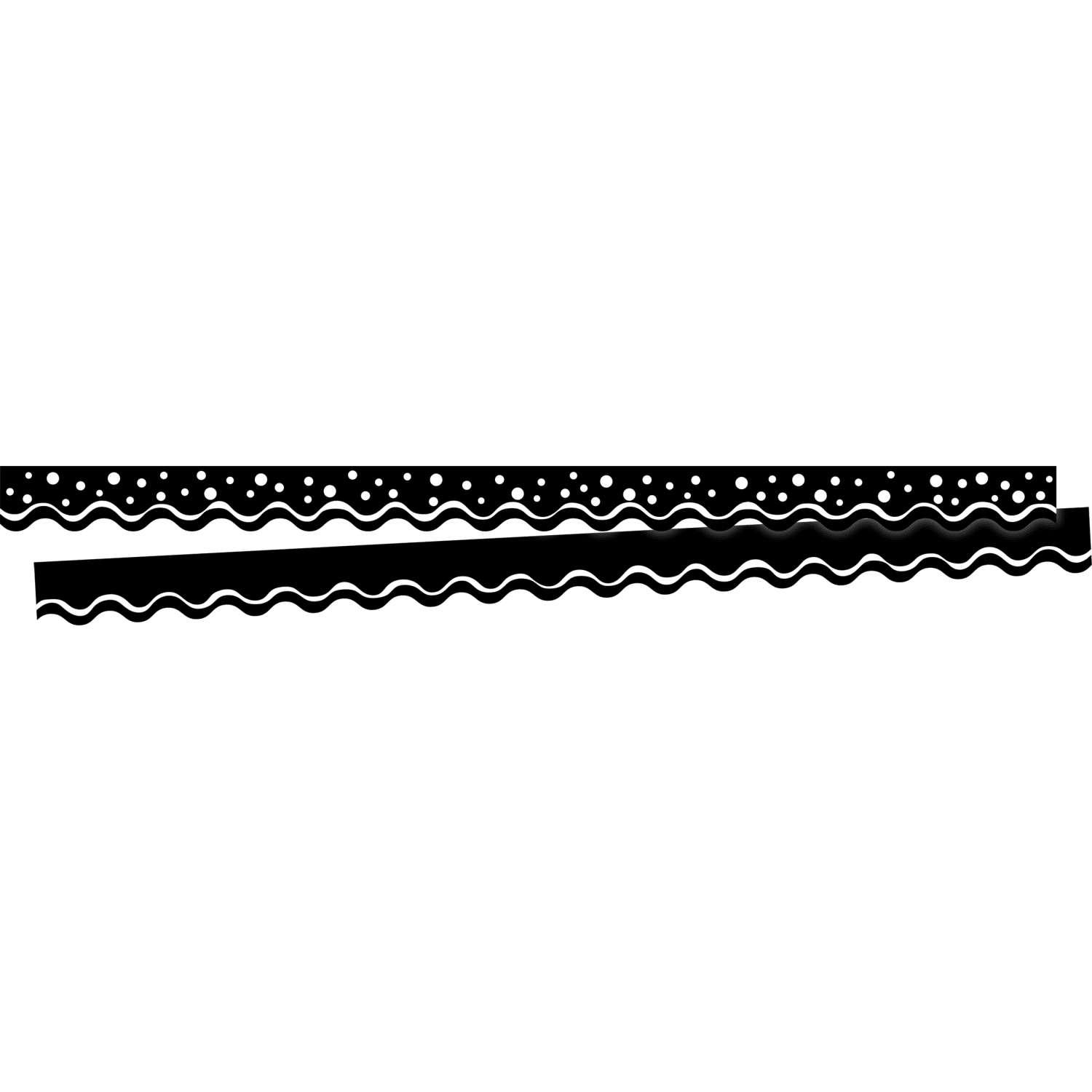 Barker Creek Double-Sided Scalloped Borders, 2-1/4in x 36in, Black & Gold, 13 Strips Per Pack, Set Of 3 Packs - Image 4
