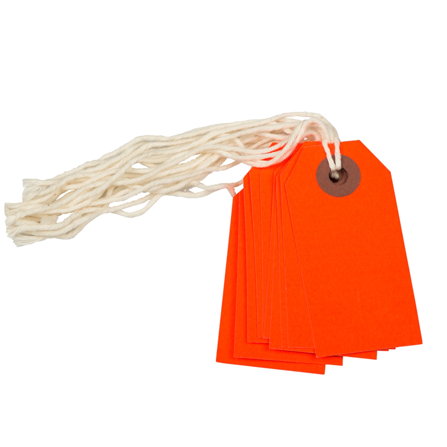 JAM Paper Tiny Gift Tags, 3-3/8in x 2-3/4in, Neon Red, Pack Of 10 Tags - Image 3