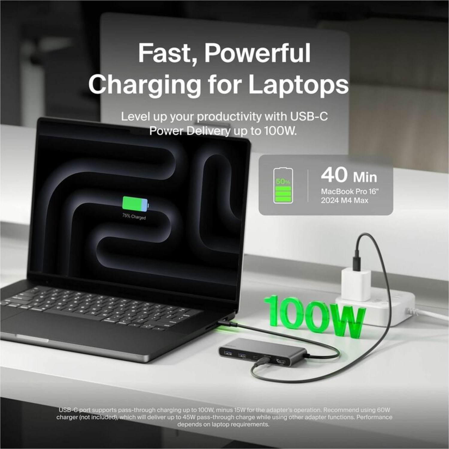 Belkin 7-Port USB-C Hub, USB-C to, 2xUSB-A, 2xUSB-C, 1x4K HDMI, 1xSD + 1xMicroSD Reader, Black, AVC023FQSGY - Image 6