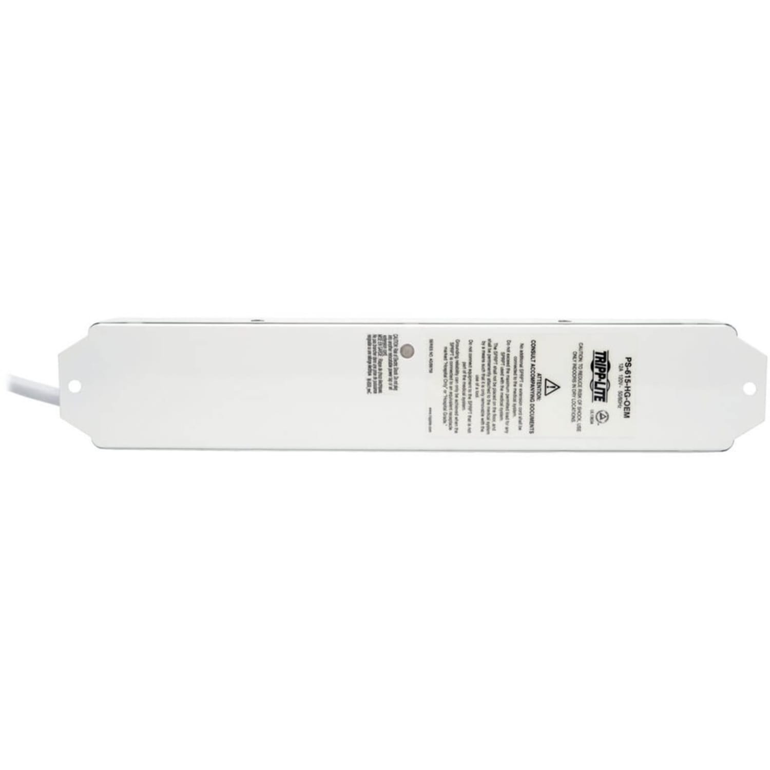 Tripp Lite Safe-IT For Patient-Care Vicinity - UL 1363A Medical-Grade Antimicrobial Power Strip 6 15A Hospita - PS615HGOEM - Image 5
